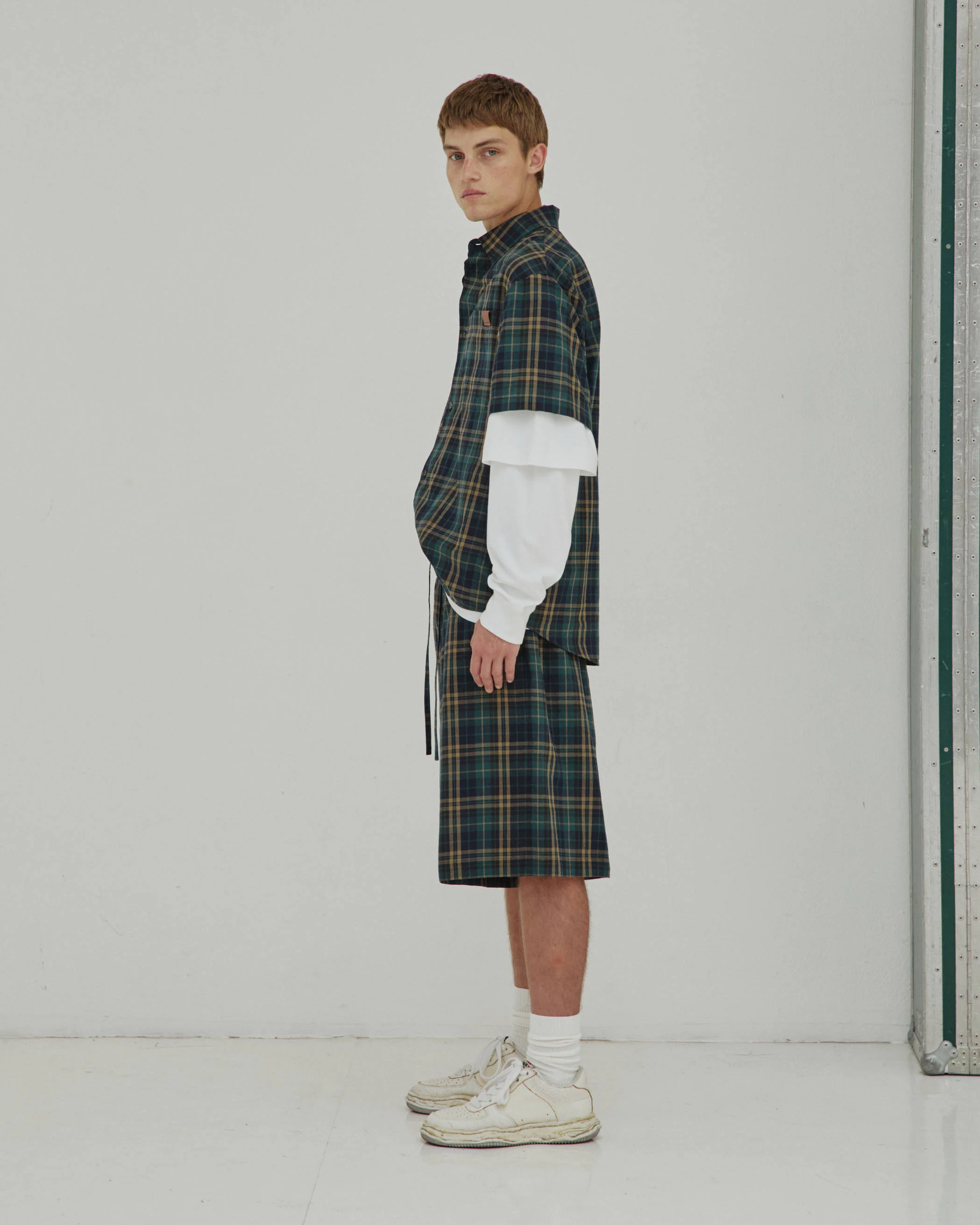 BRAD - JAPENESE CHECK JOGGER FIT SHORTS - Image 2