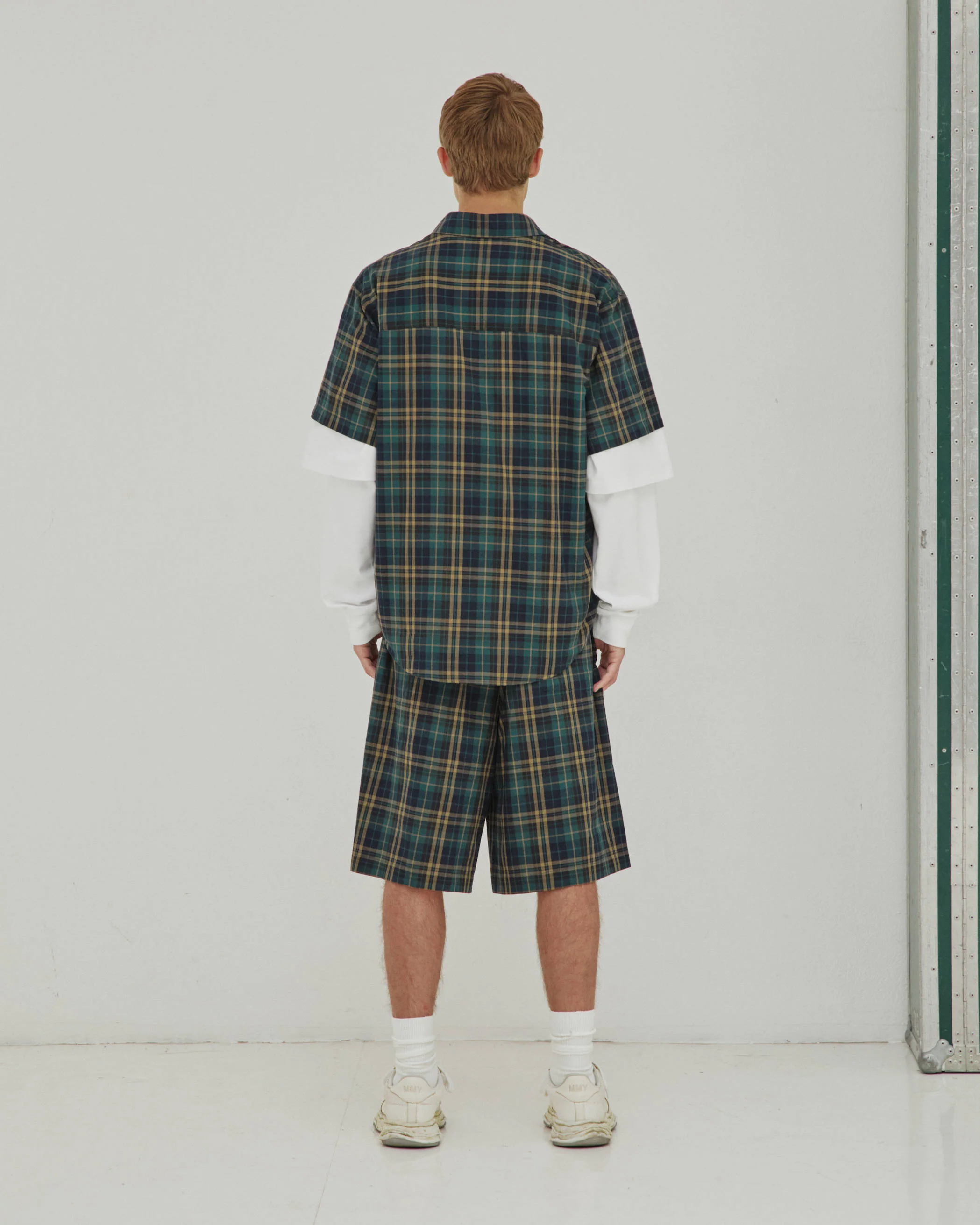 BRAD - JAPENESE CHECK JOGGER FIT SHORTS - Image 3