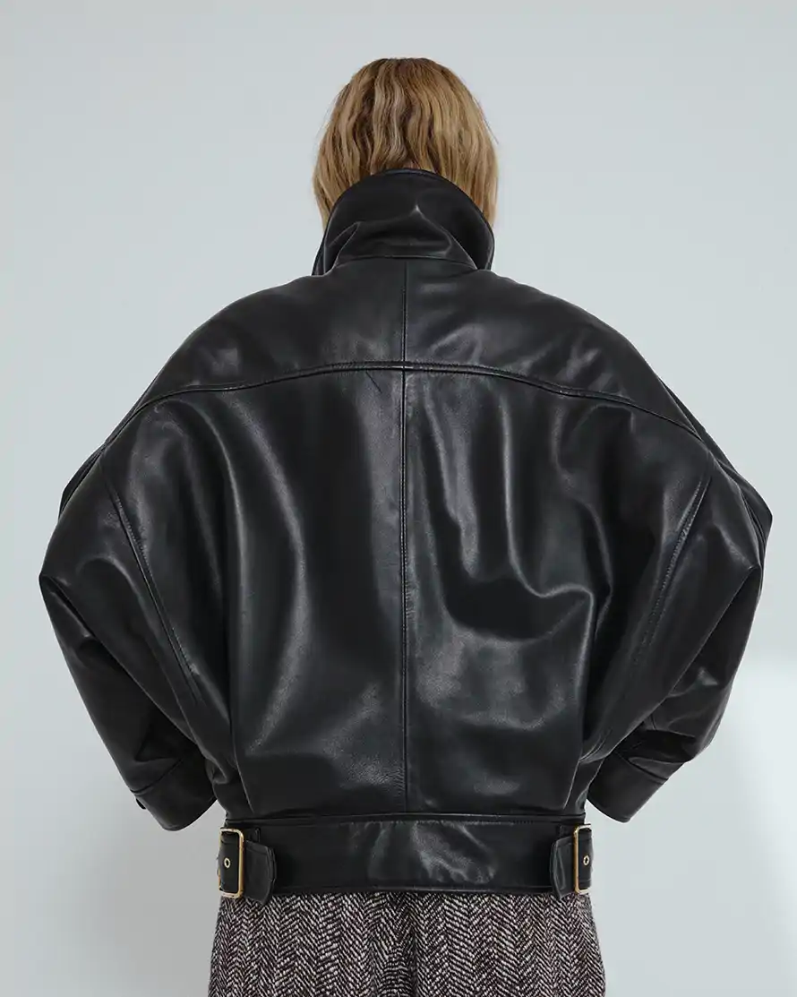 CELINE - PLONGE NAPPA LEATHER AVIATOR BOMBER - Image 4