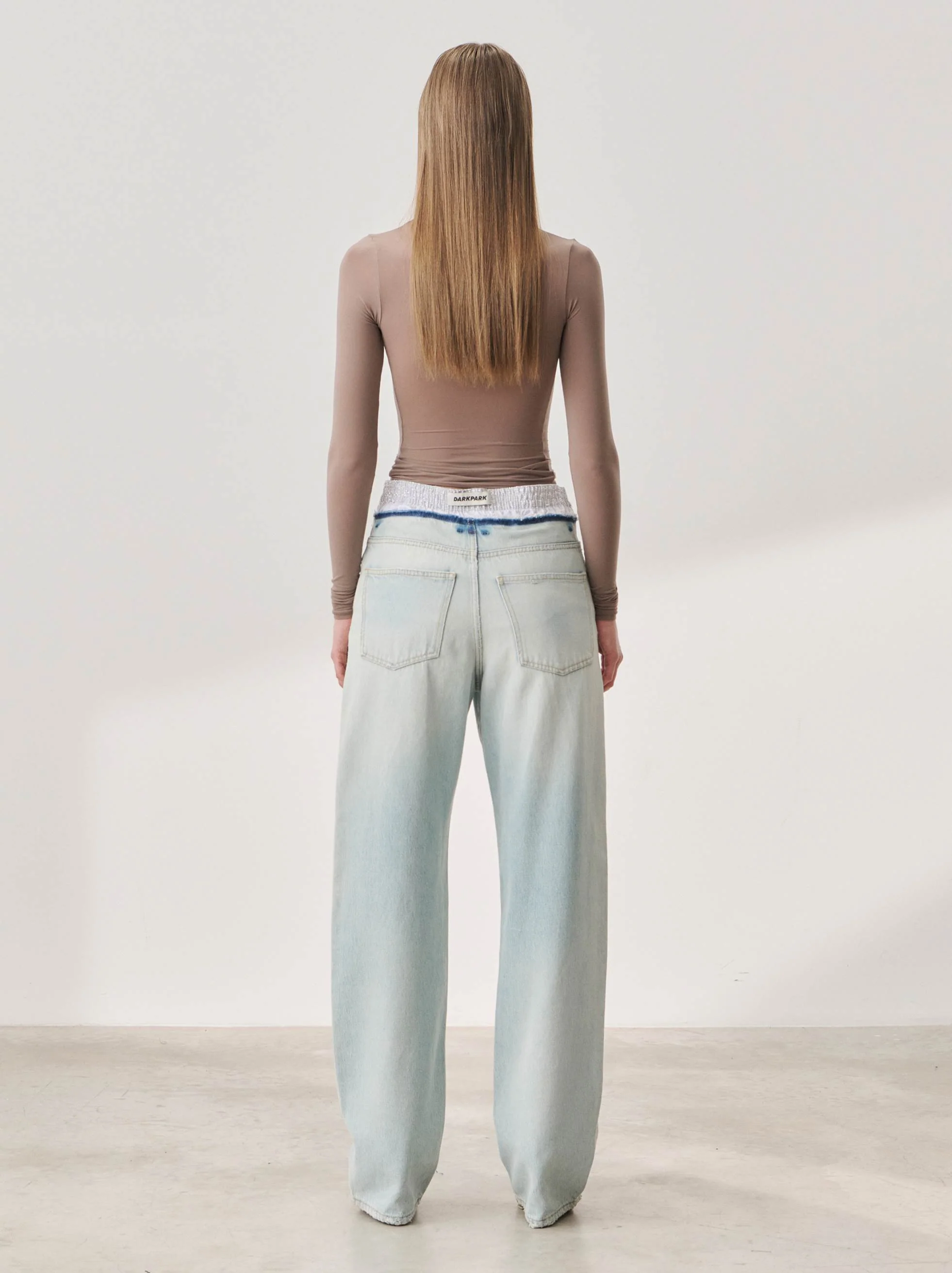 CLAIRE - CRYSTAL BOXER BOYFRIEND DENIM - Image 3