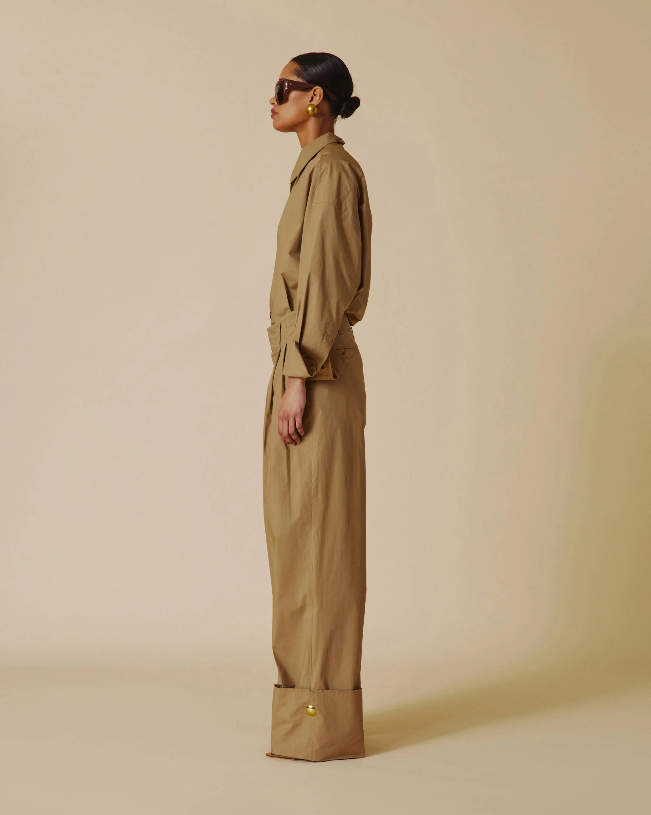 DIANA - TAILORED CUFF POPELINE PANTS - Image 2