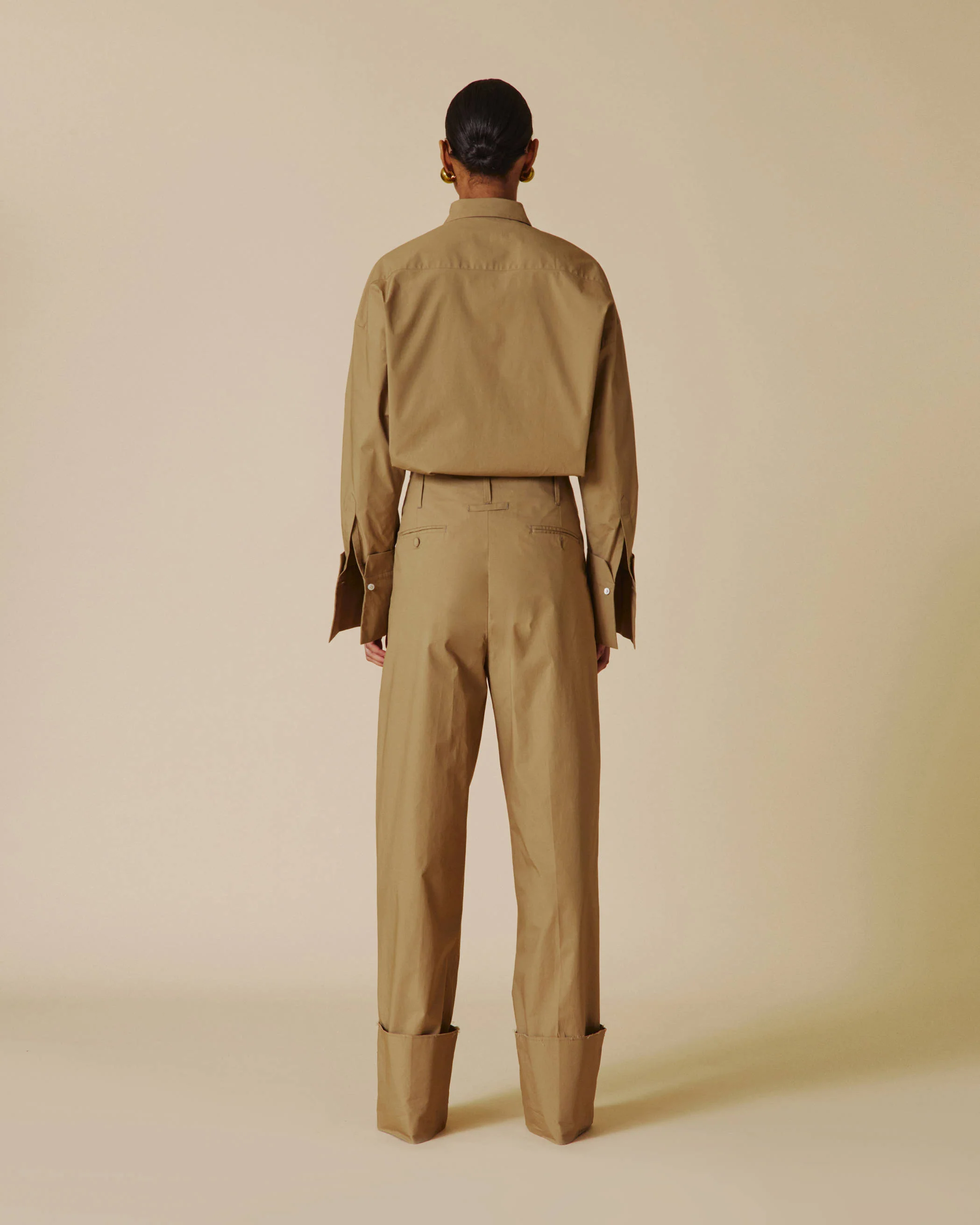 DIANA - TAILORED CUFF POPELINE PANTS - Image 3