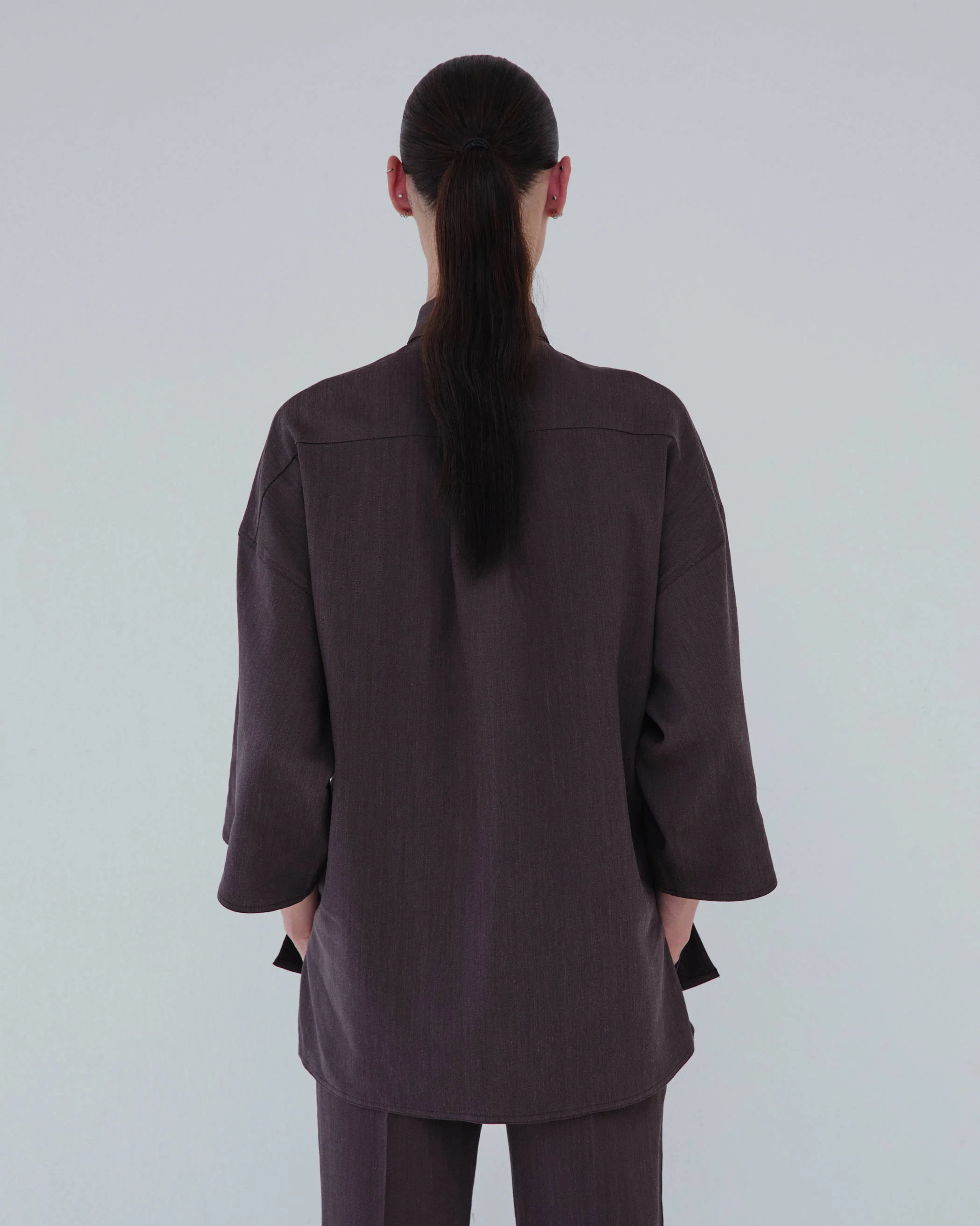 DORA -  TWILL DELAVE' SHIRT - Image 3