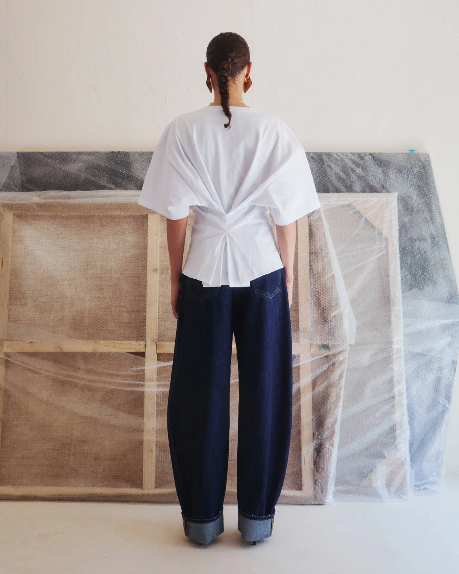 DOYLE - DRAPED SHORT SLEEVED TEE - Image 3