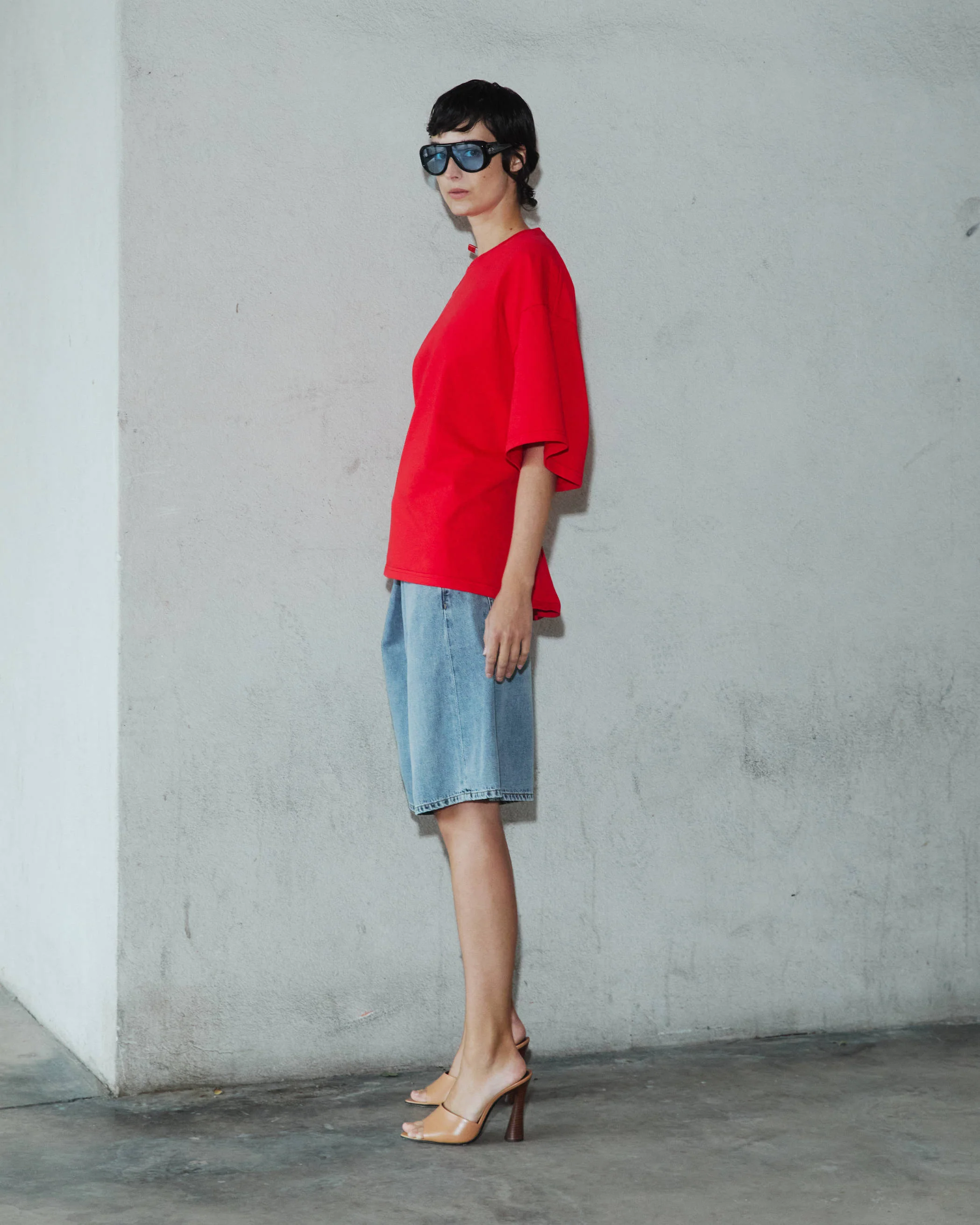 DOYLE - DRAPED SHORT SLEEVED TEE - Image 2