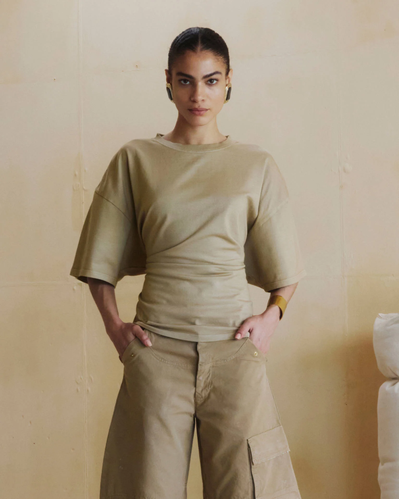 DOYLE - DRAPED SHORT SLEEVED TEE - Image 2