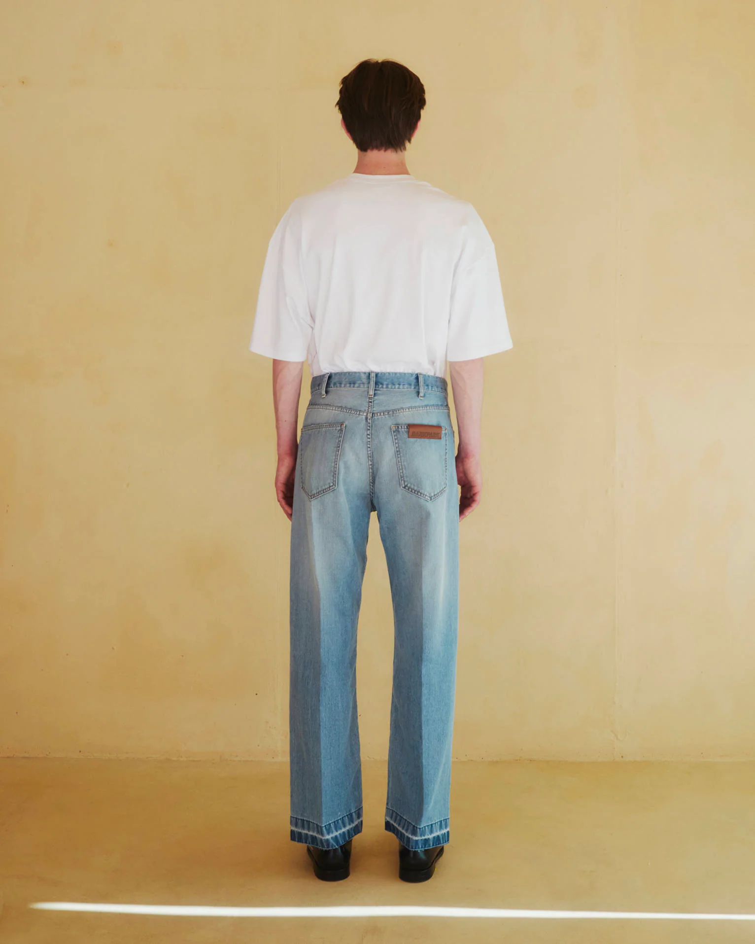 EDI - NYLON INFUSED CREASED STRAIGHT-LEG DENIM - Image 3