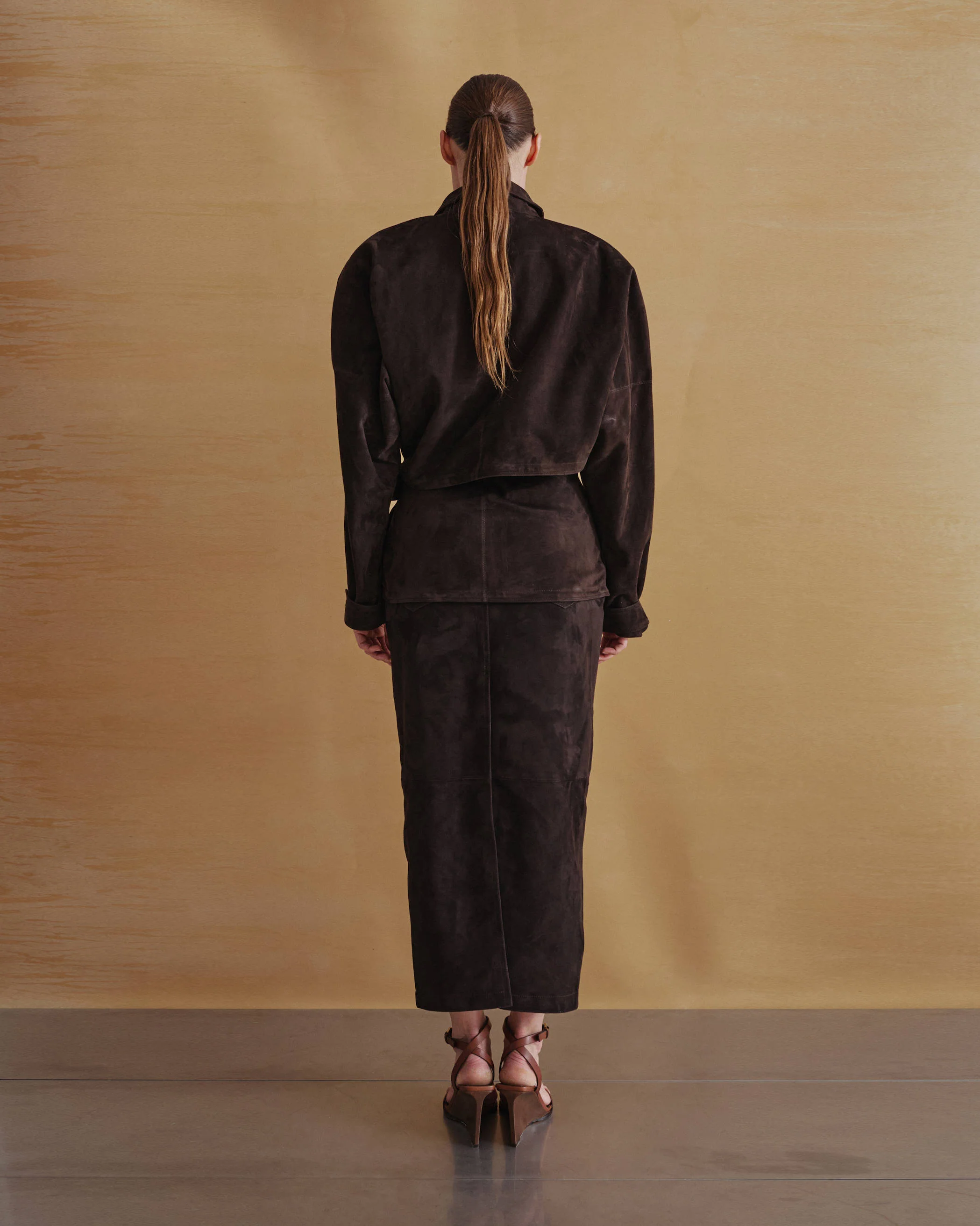 ERIKA - LEATHER  SUEDE SKIRT - Image 3