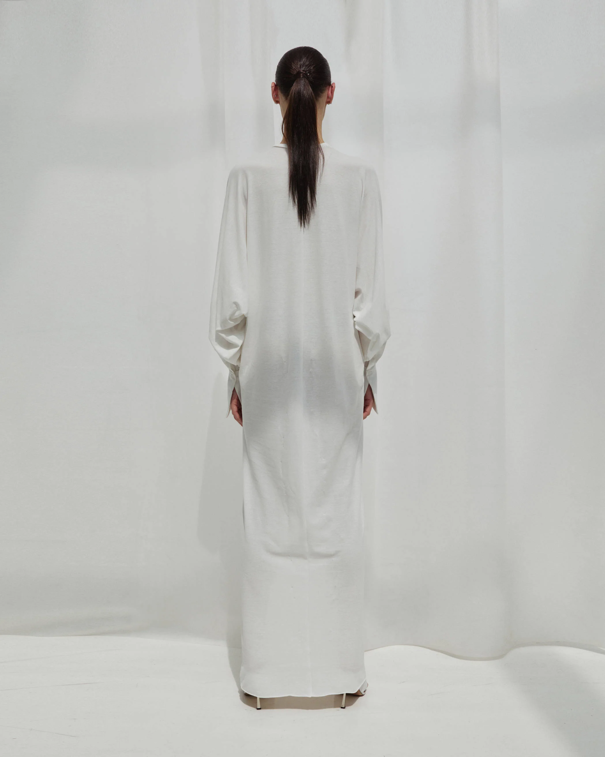 FRIDA - LIGHT JERSEY CUFF LONG SLEEVE DRESS - Image 3