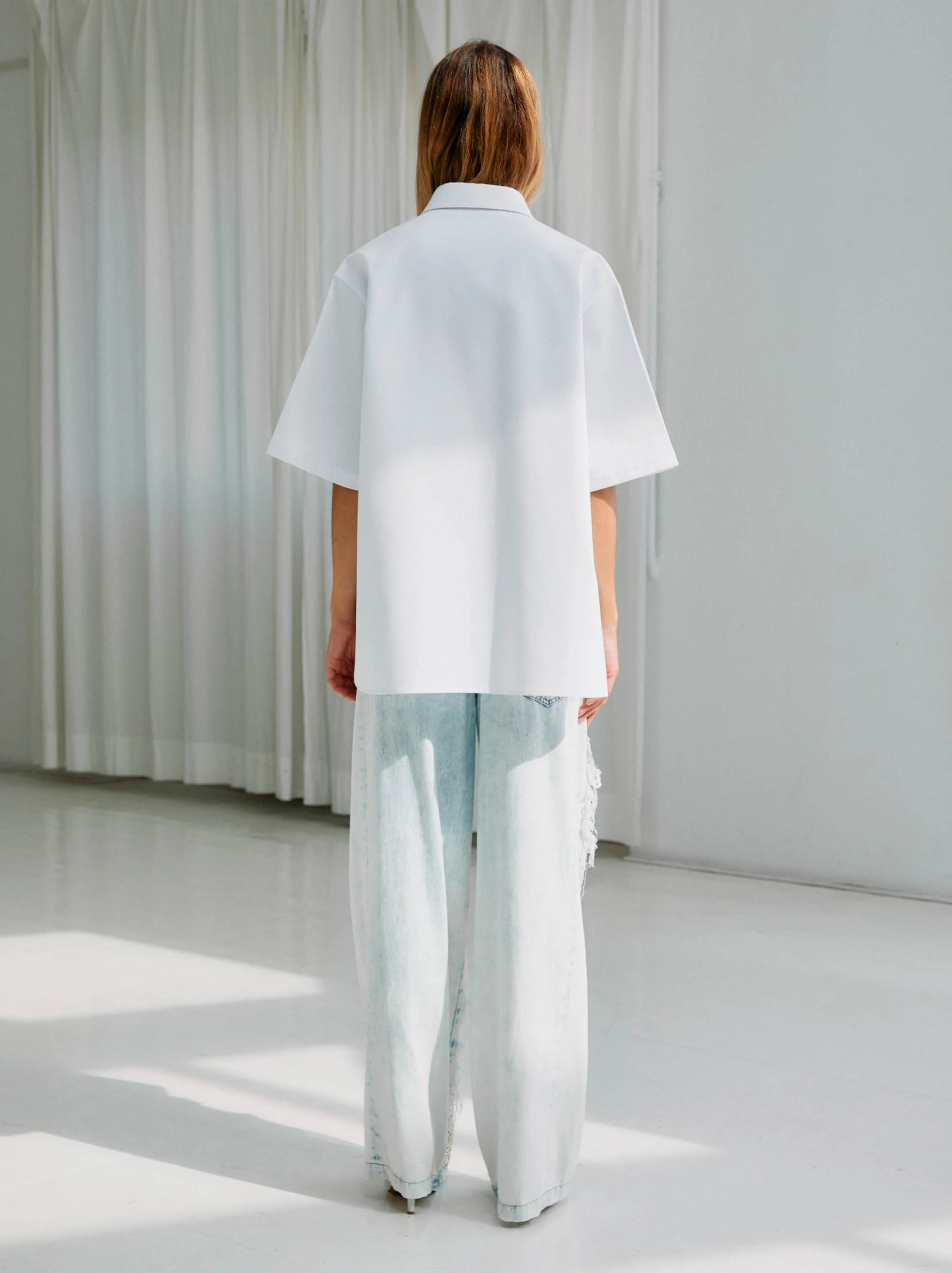 IRIS - CRYSTAL PANEL TENCEL PAPERBAG DENIM - Image 3