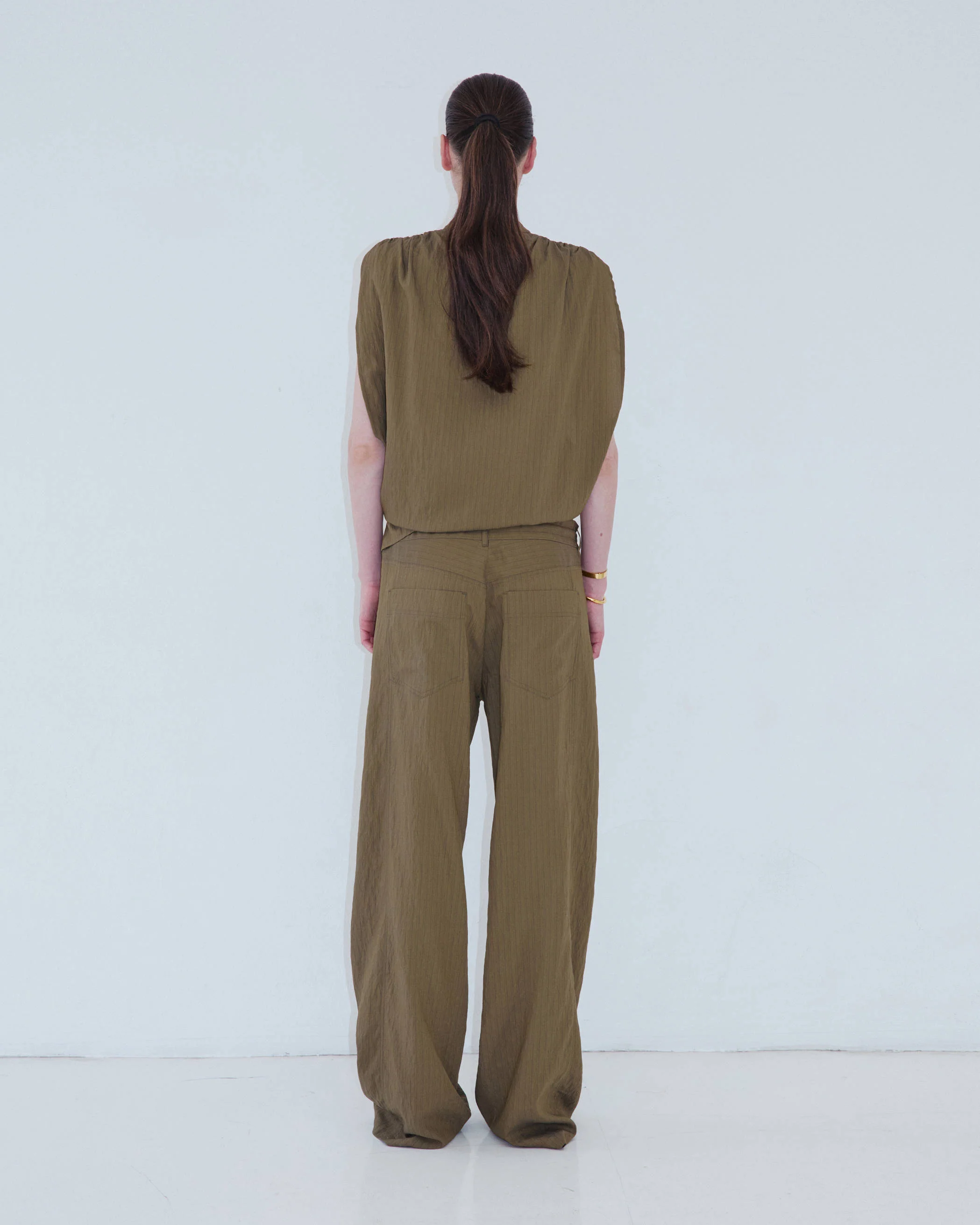 IRIS - LIGHT MODAL PAPER BAG PANTS - Image 3