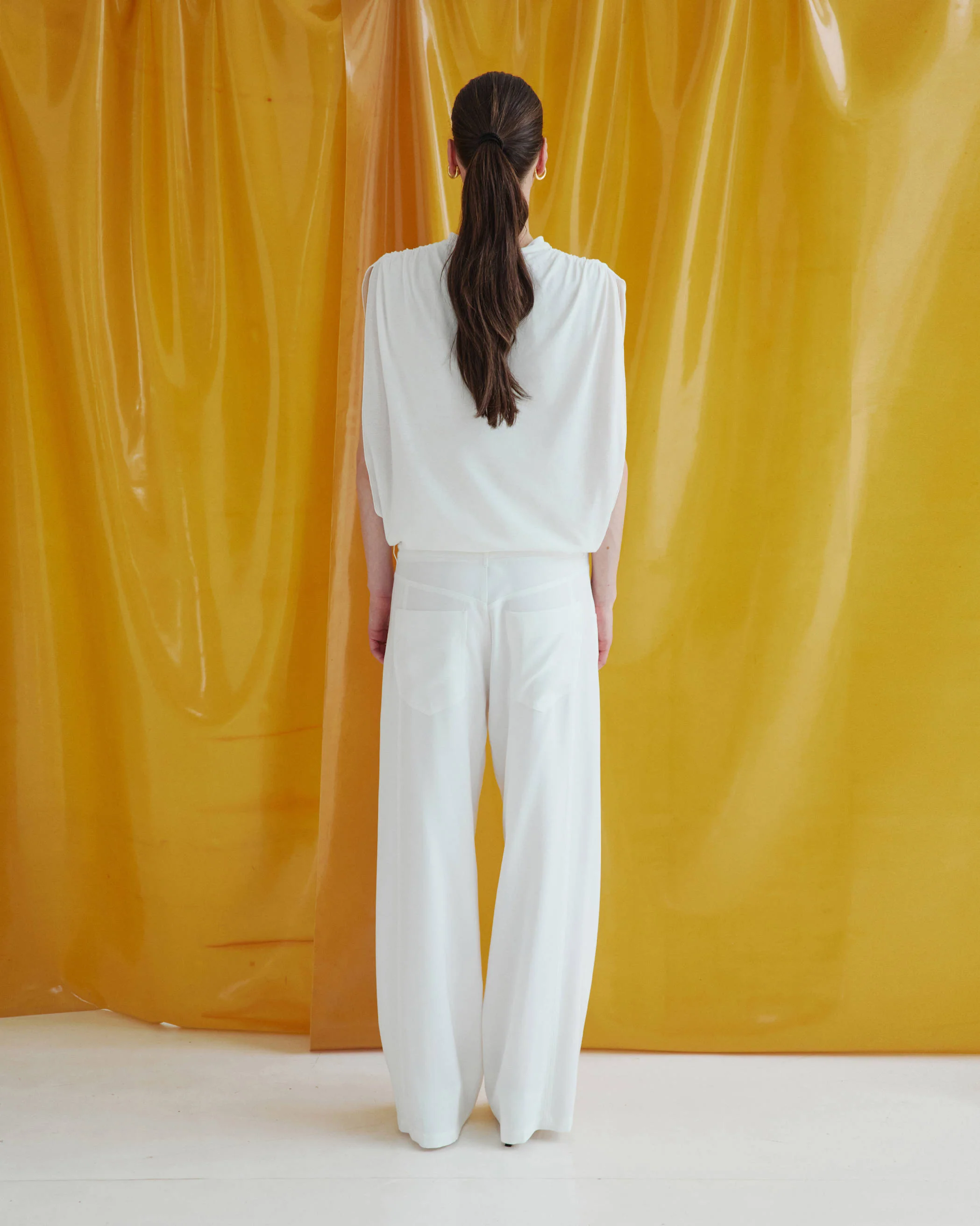 IRIS  - VISCOSE TWILL PAPER BAG PANTS - Image 3