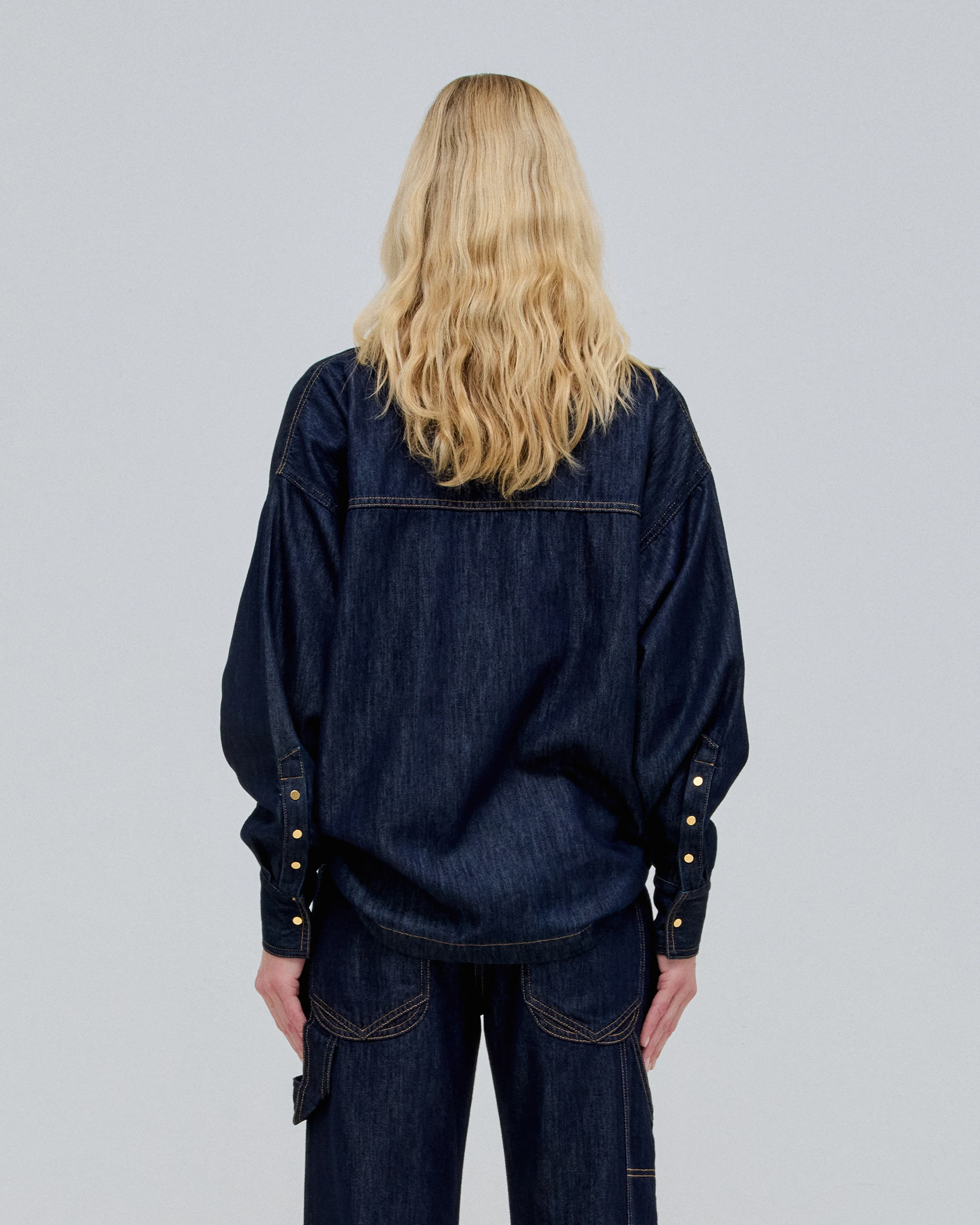 JENNY - TENCEL DENIM BOXY SHIRT - Image 3
