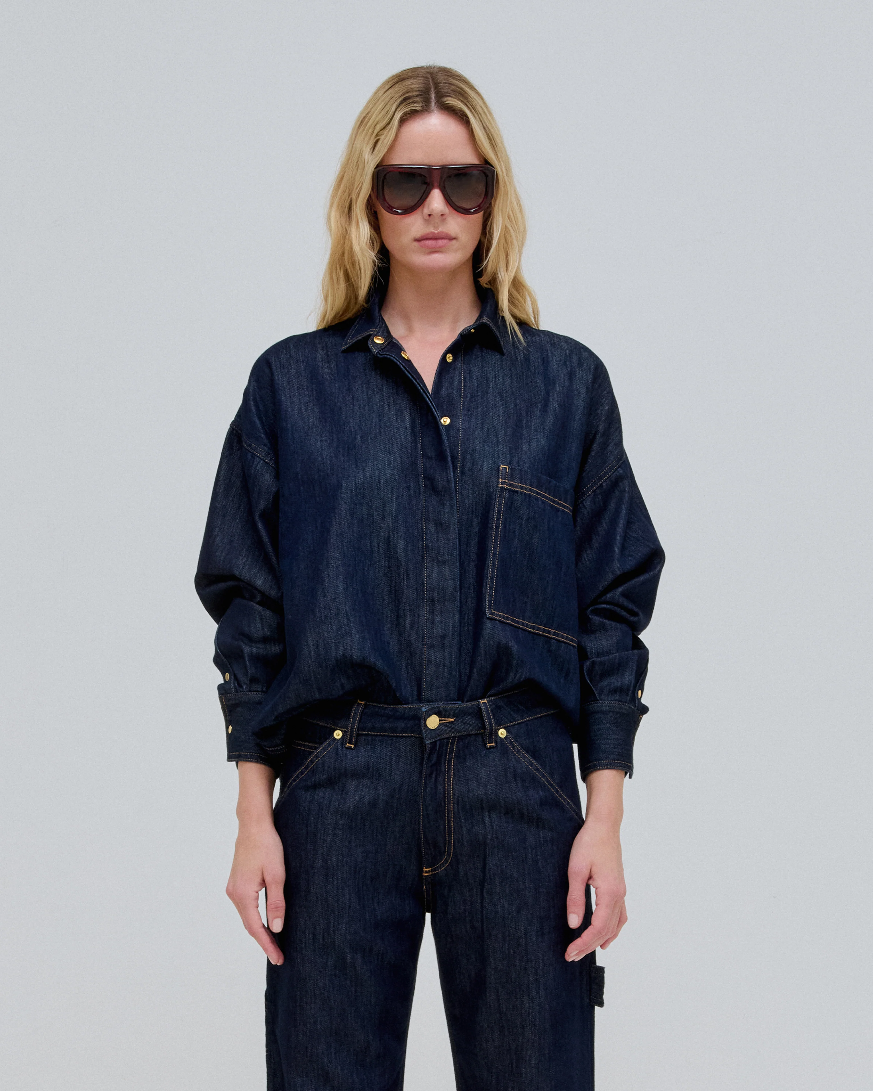 JENNY - TENCEL DENIM BOXY SHIRT - Image 4