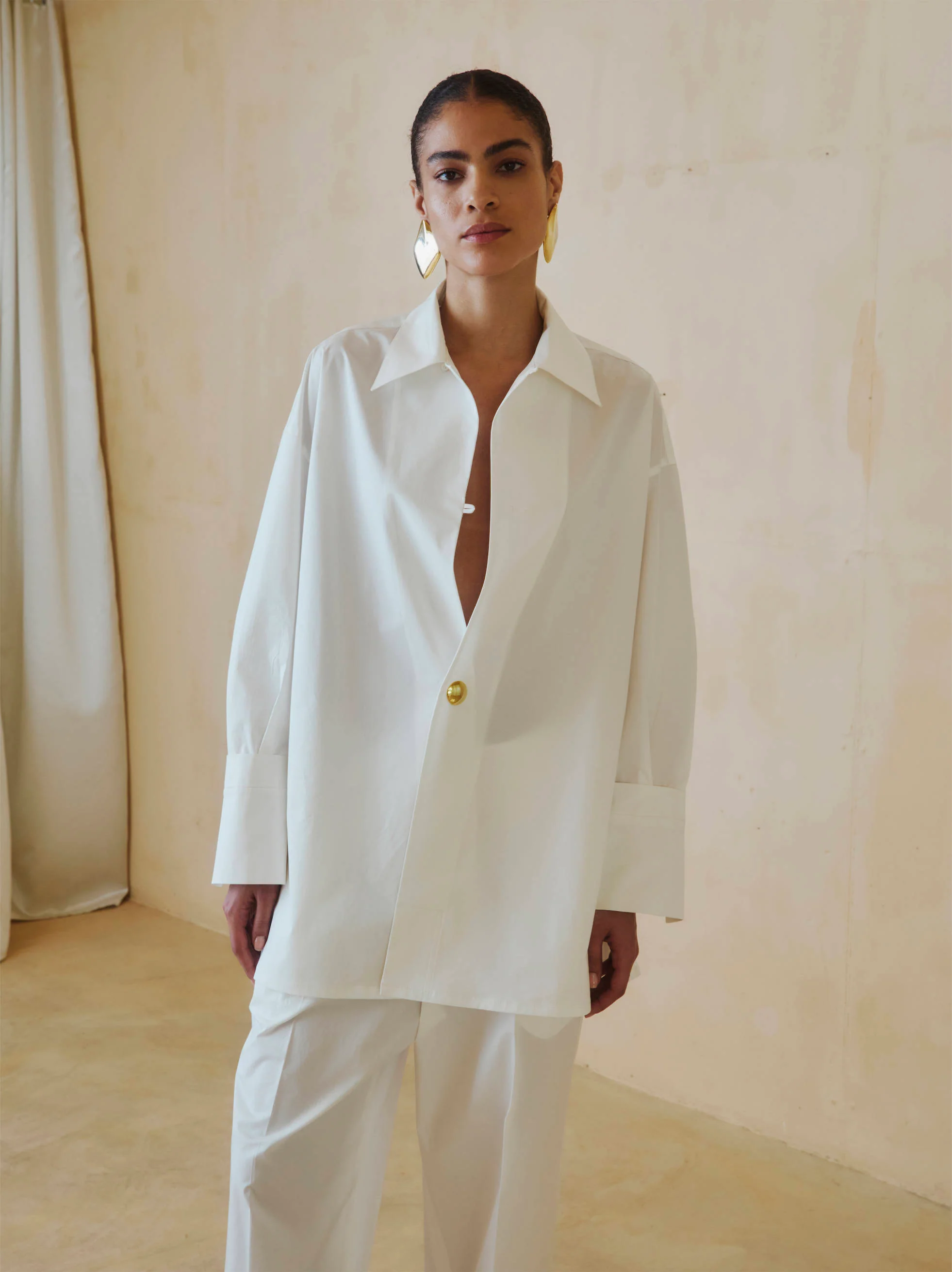 JODIE - POPELINE TUNIC STYLE SHIRT
