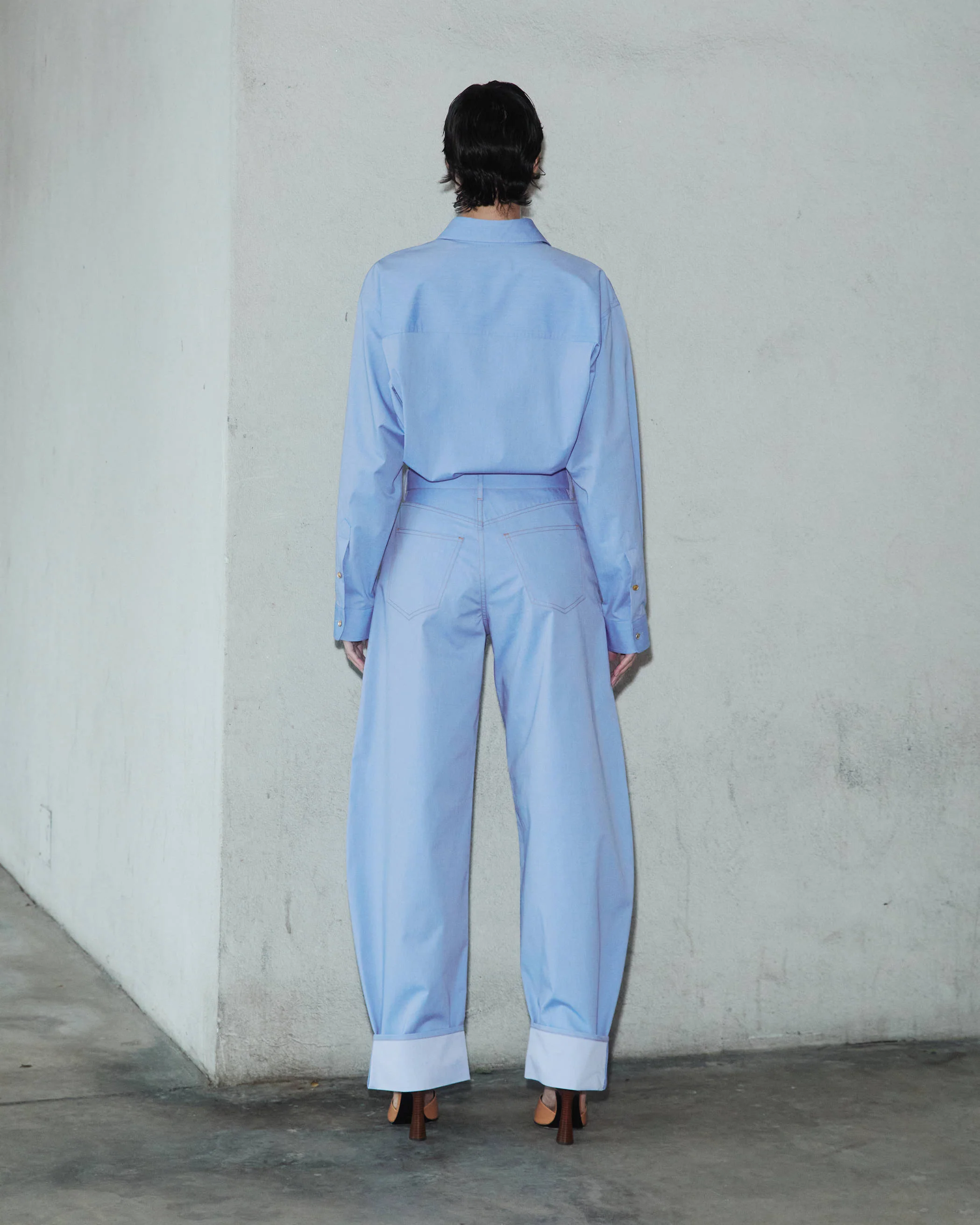 KHRIS -  BARREL LEG POPELINE PANTS - Image 3