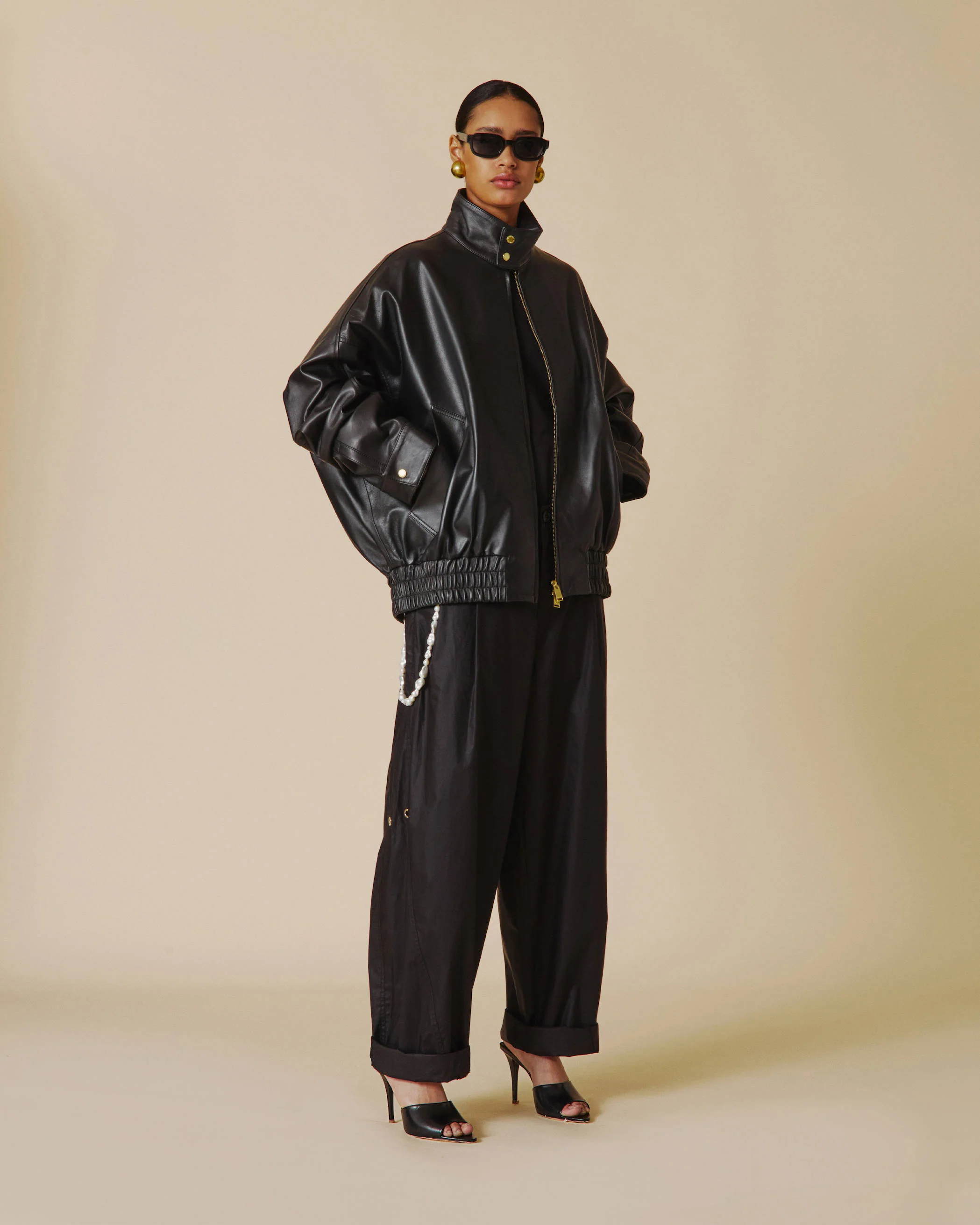 LEE - PLONGE NAPPA LEATHER BOMBER JACKET