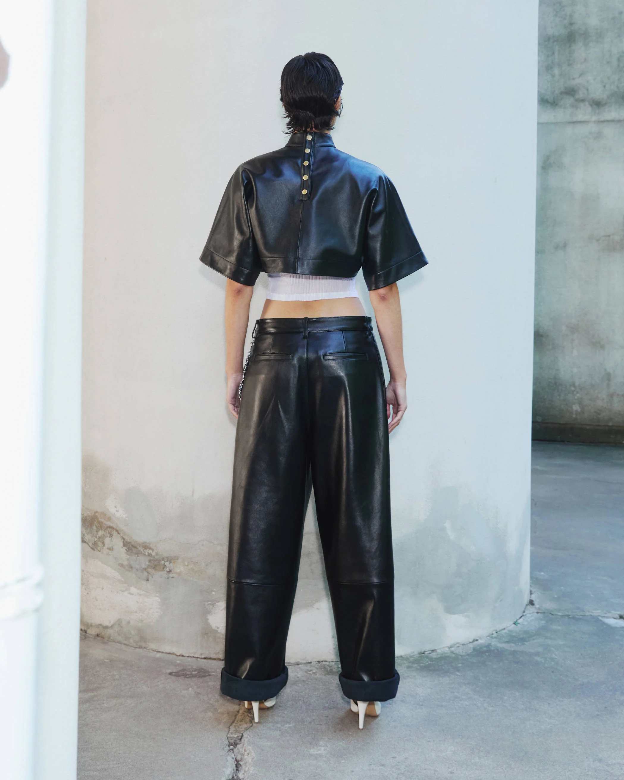 LIA - LEATHER CROP TOP - Image 3
