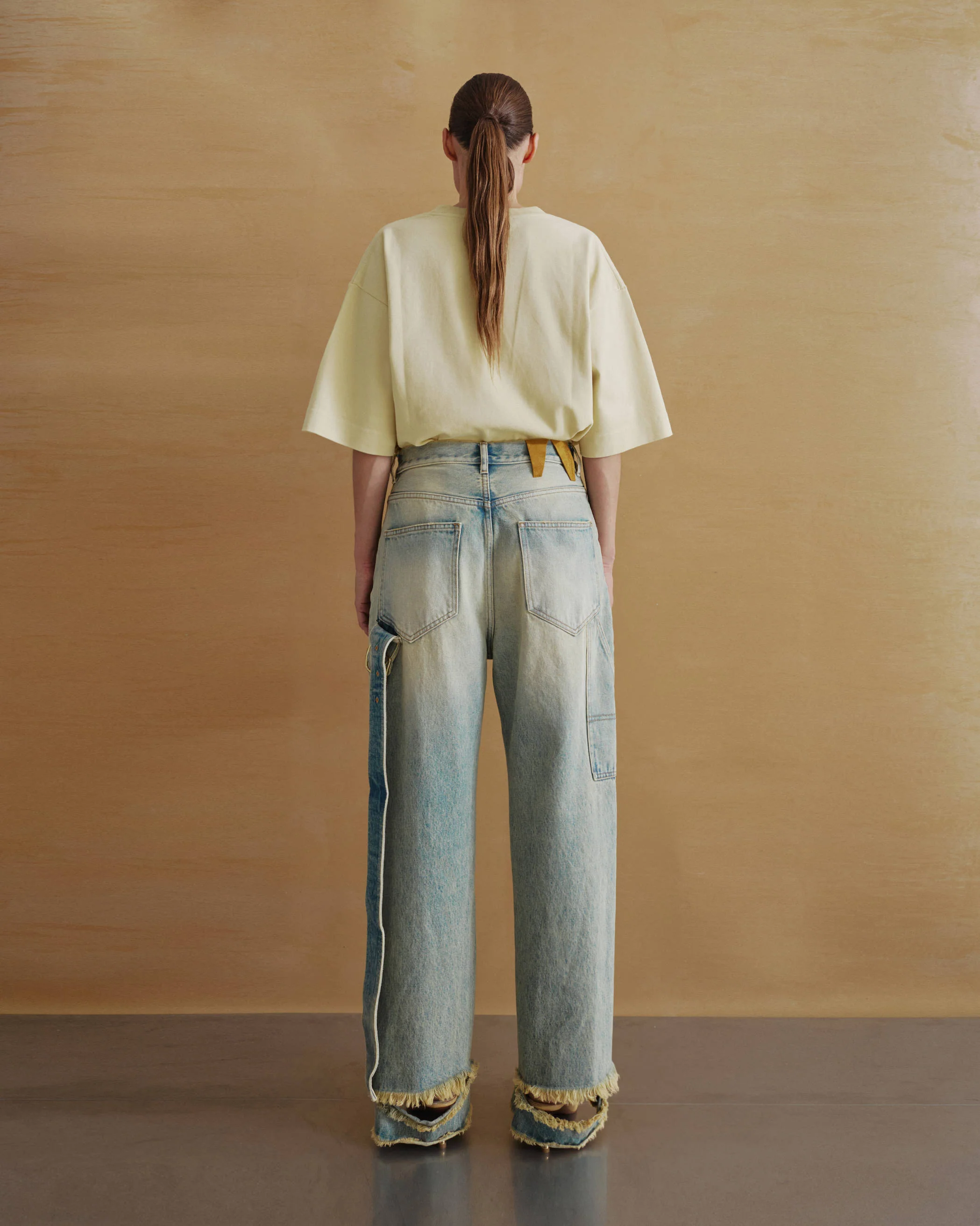 LISA - BELT ADORNED LOOSE FIT DENIM - Image 3