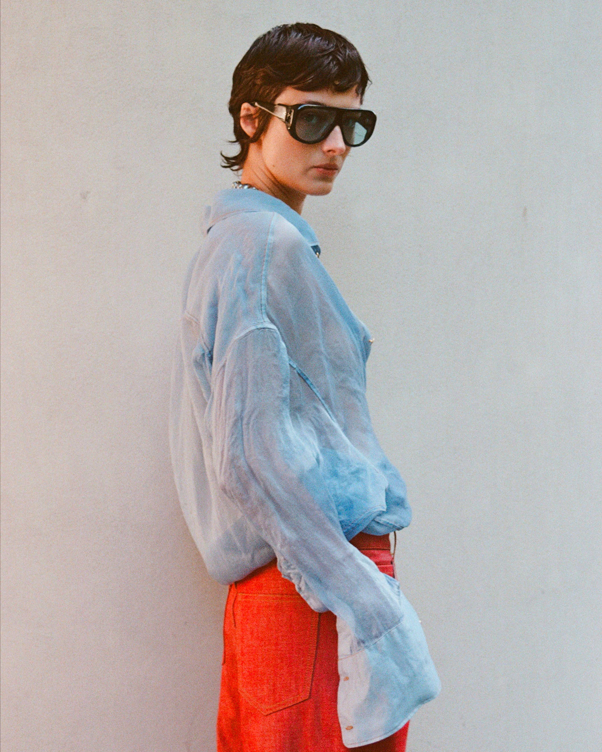 NATHALIE - SILK ORGANZA OVERSIZE SHIRT - Image 2