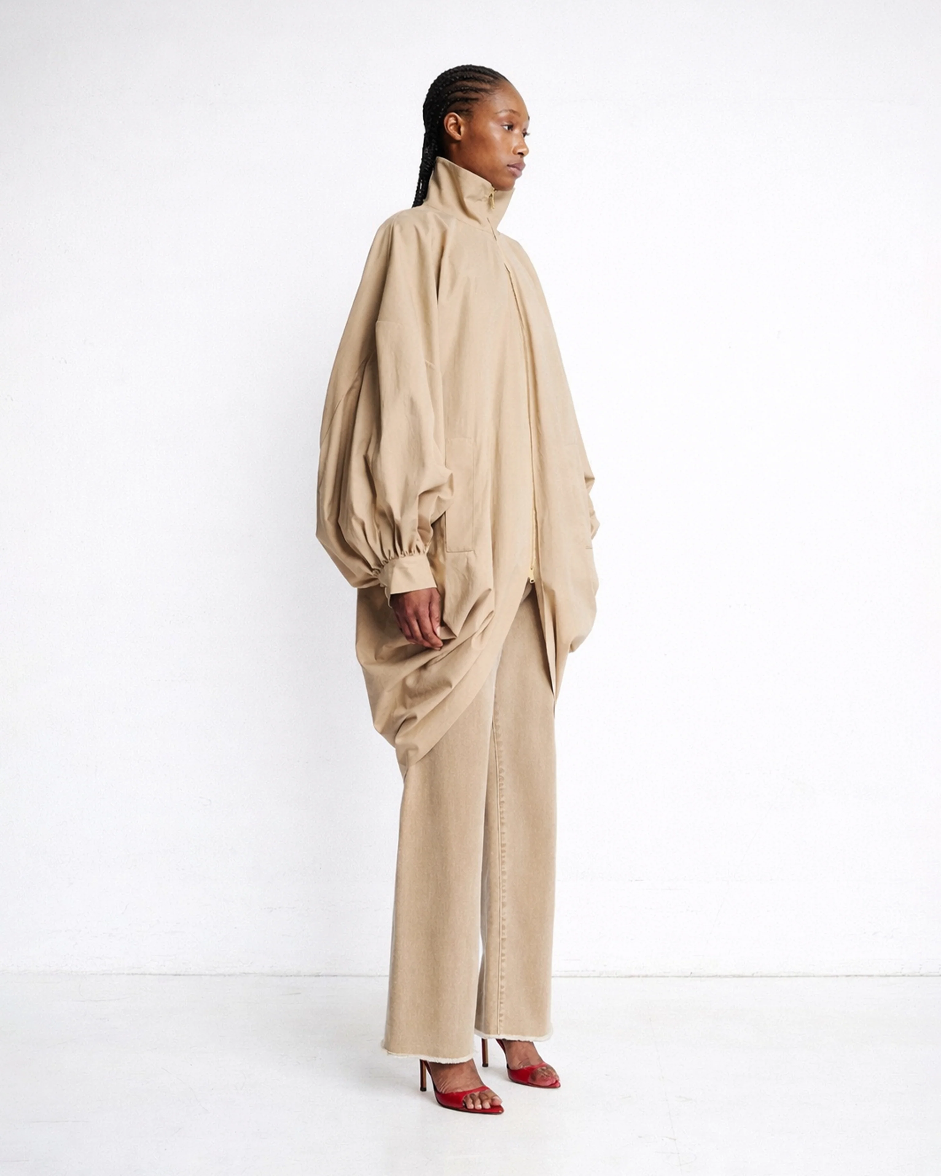 NORMA - DRAPED SLEEVES BOMBER JACKET - Image 3