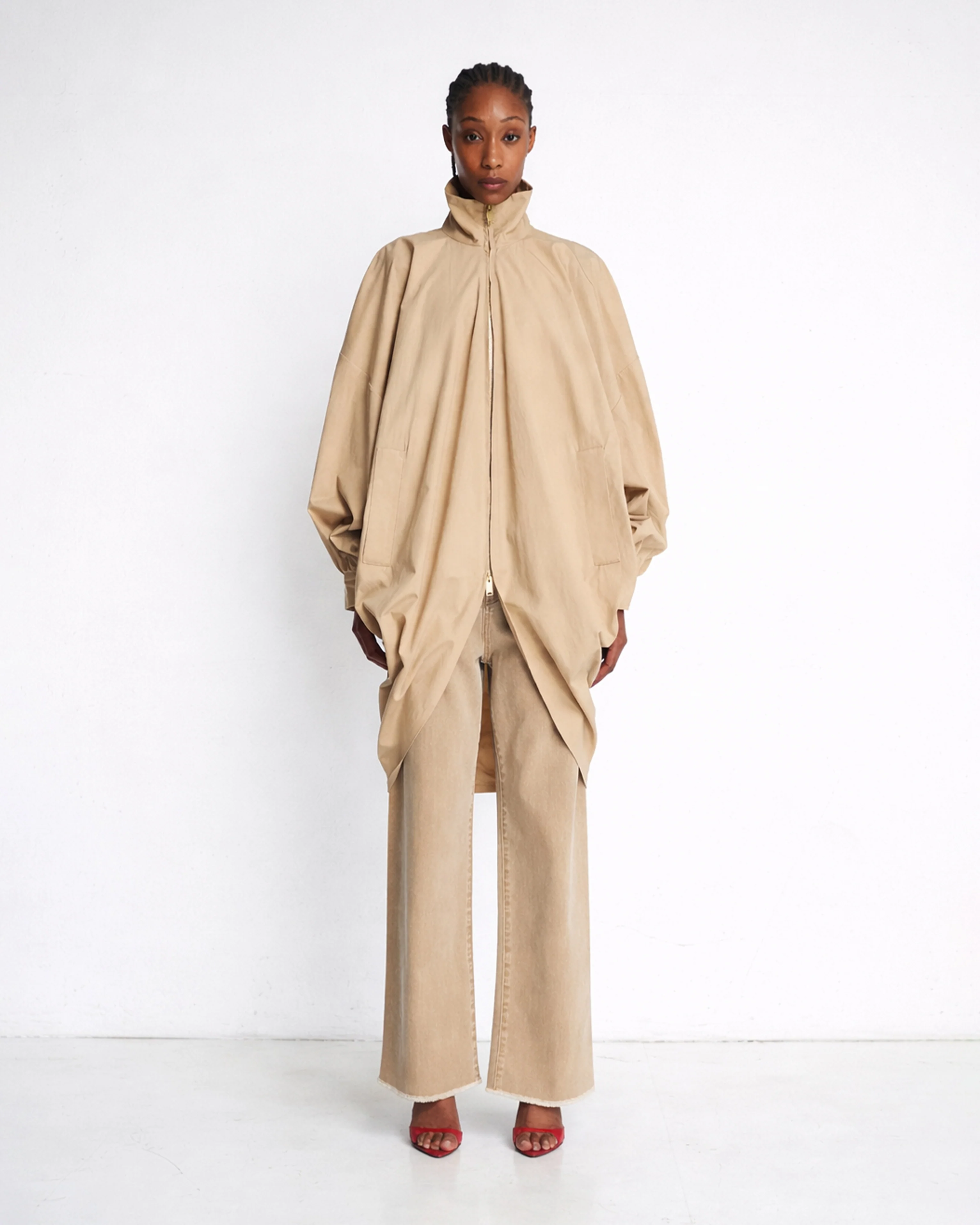 NORMA - DRAPED SLEEVES BOMBER JACKET - Image 4