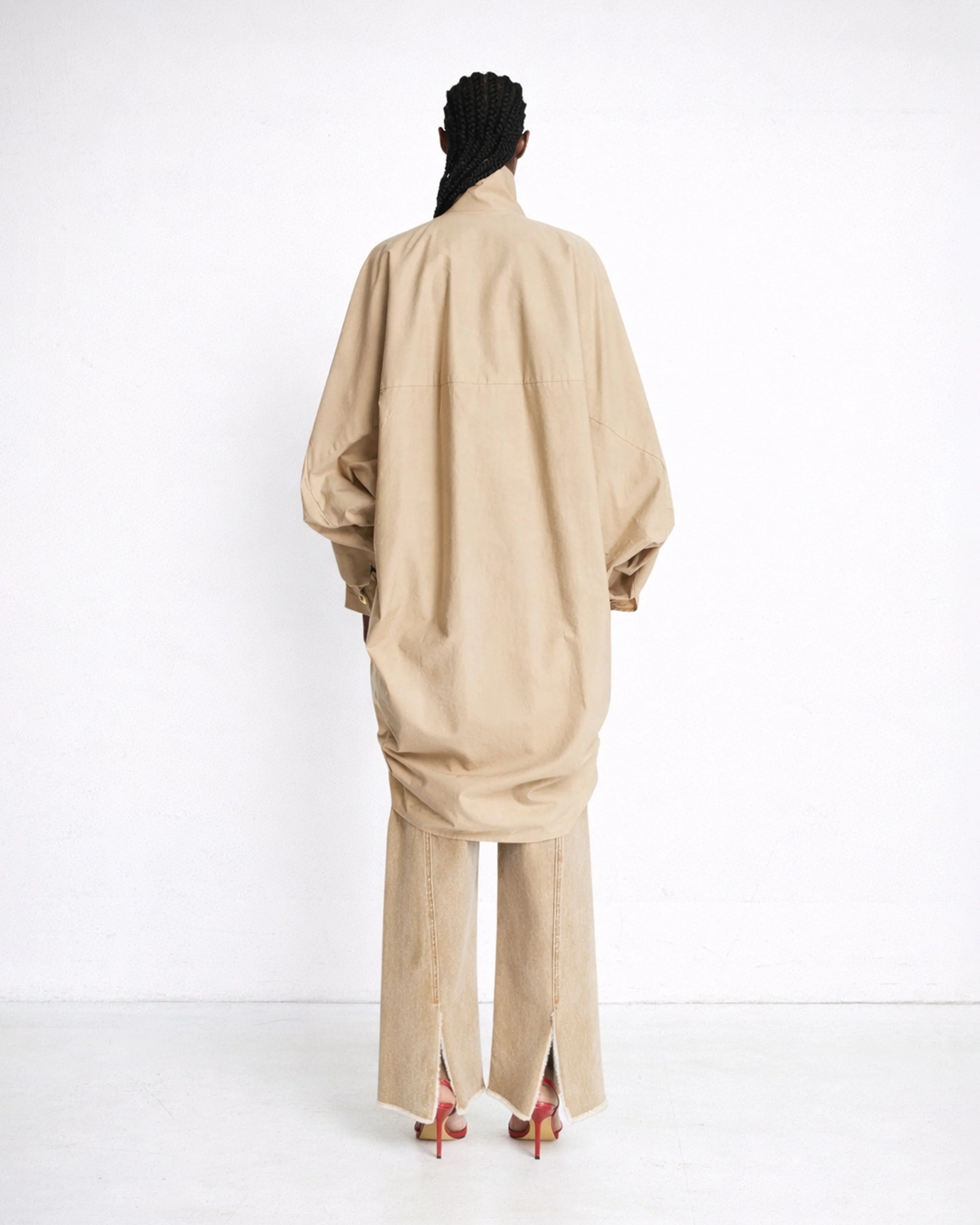 NORMA - DRAPED SLEEVES BOMBER JACKET - Image 5