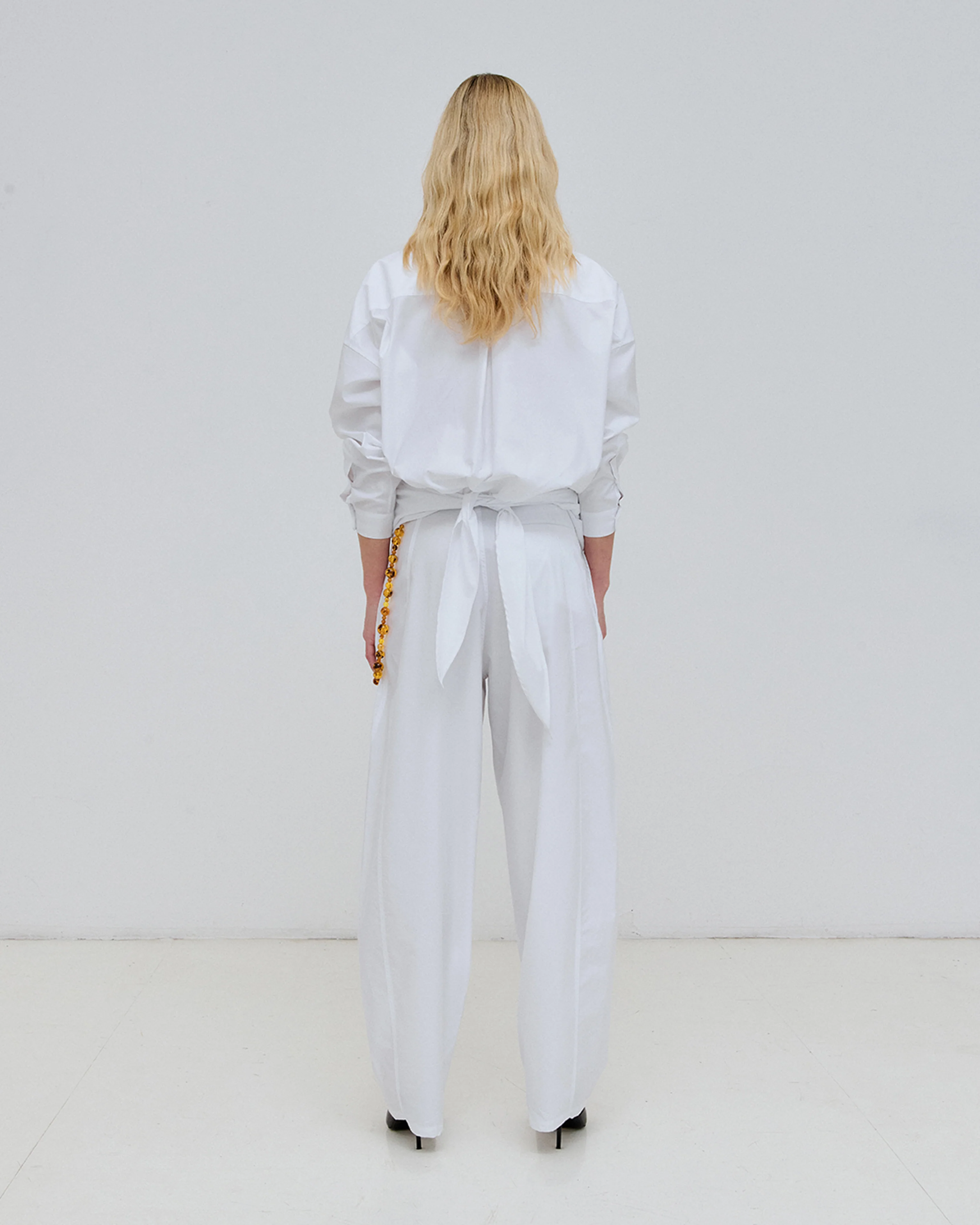 PHEBE - LIGHT COTTON WIDE-LEG PANTS - Image 3