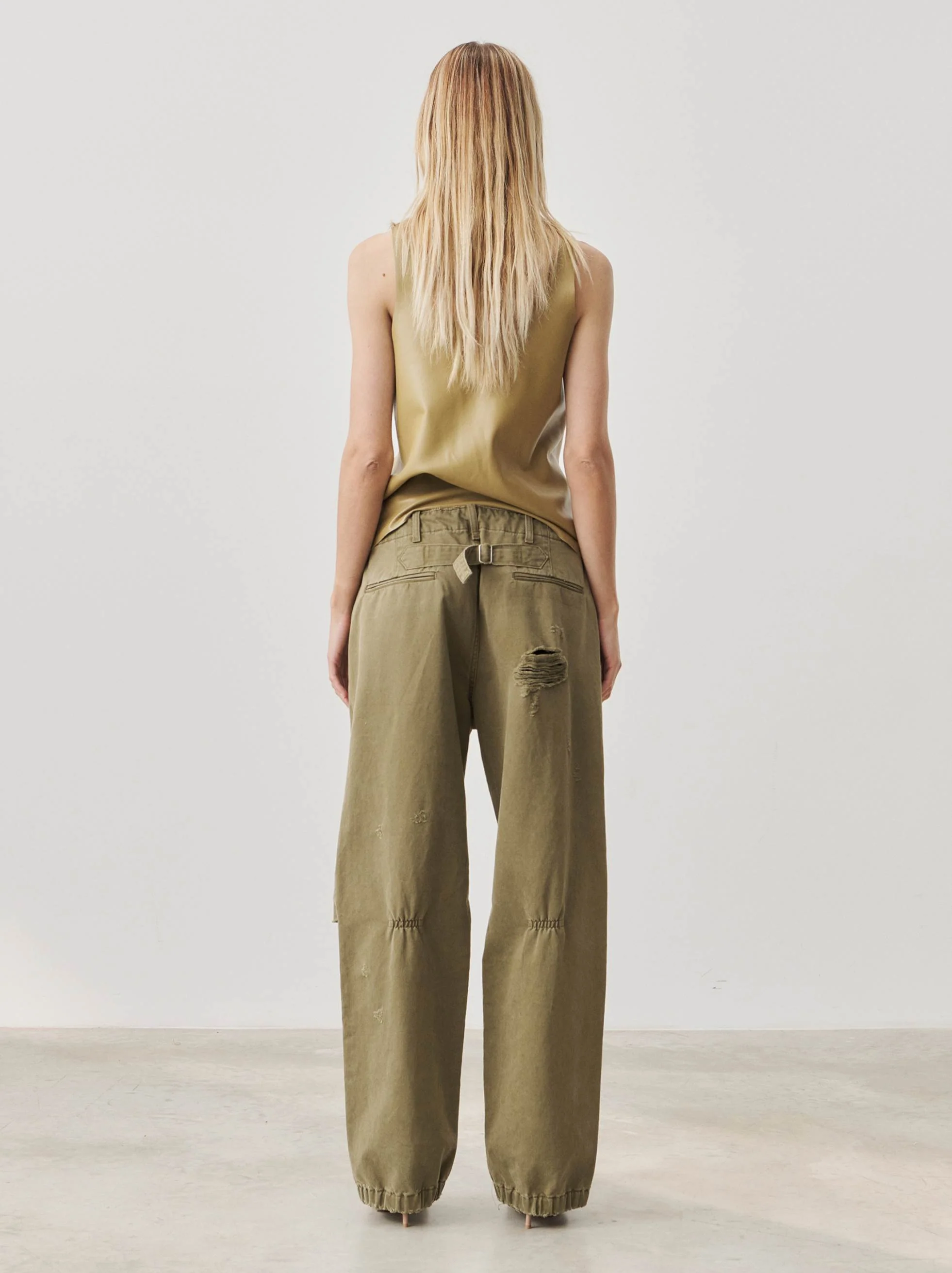 RIRI - RIPPED CARGO PANTS WITH SEQUINS DETAILS - Image 3
