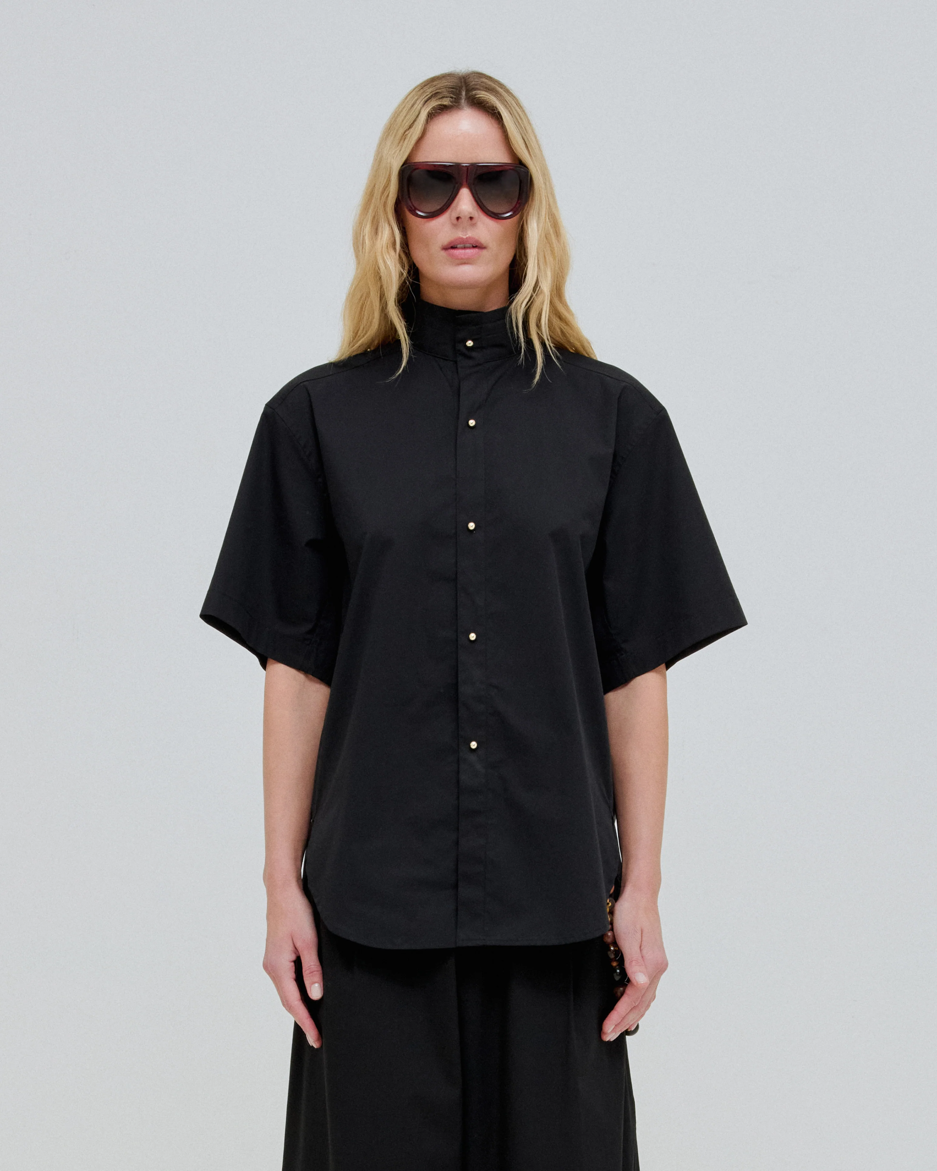 ROBERTA - LIGHT POPELINE COLLAR SHIRT