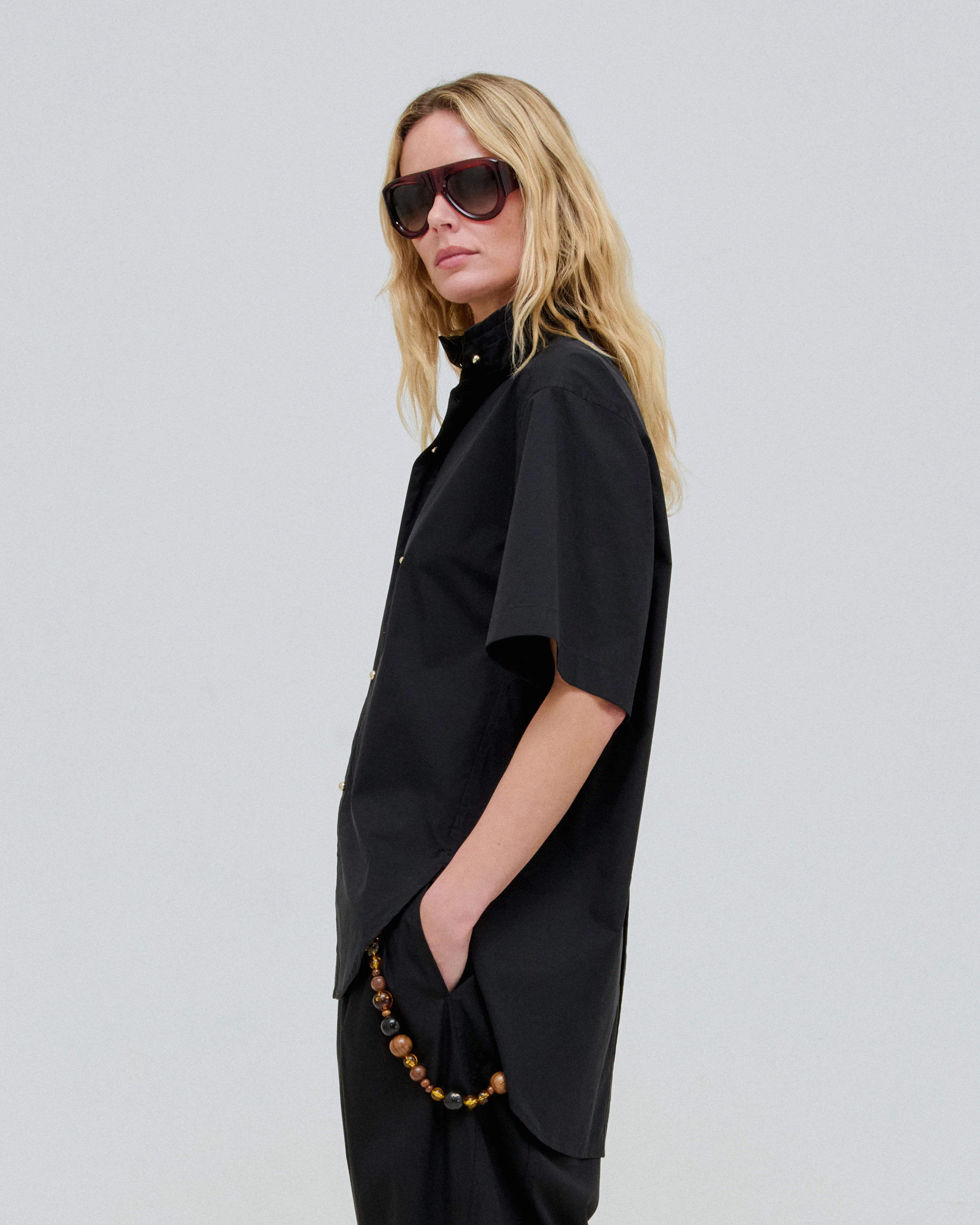ROBERTA - LIGHT POPELINE COLLAR SHIRT - Image 2