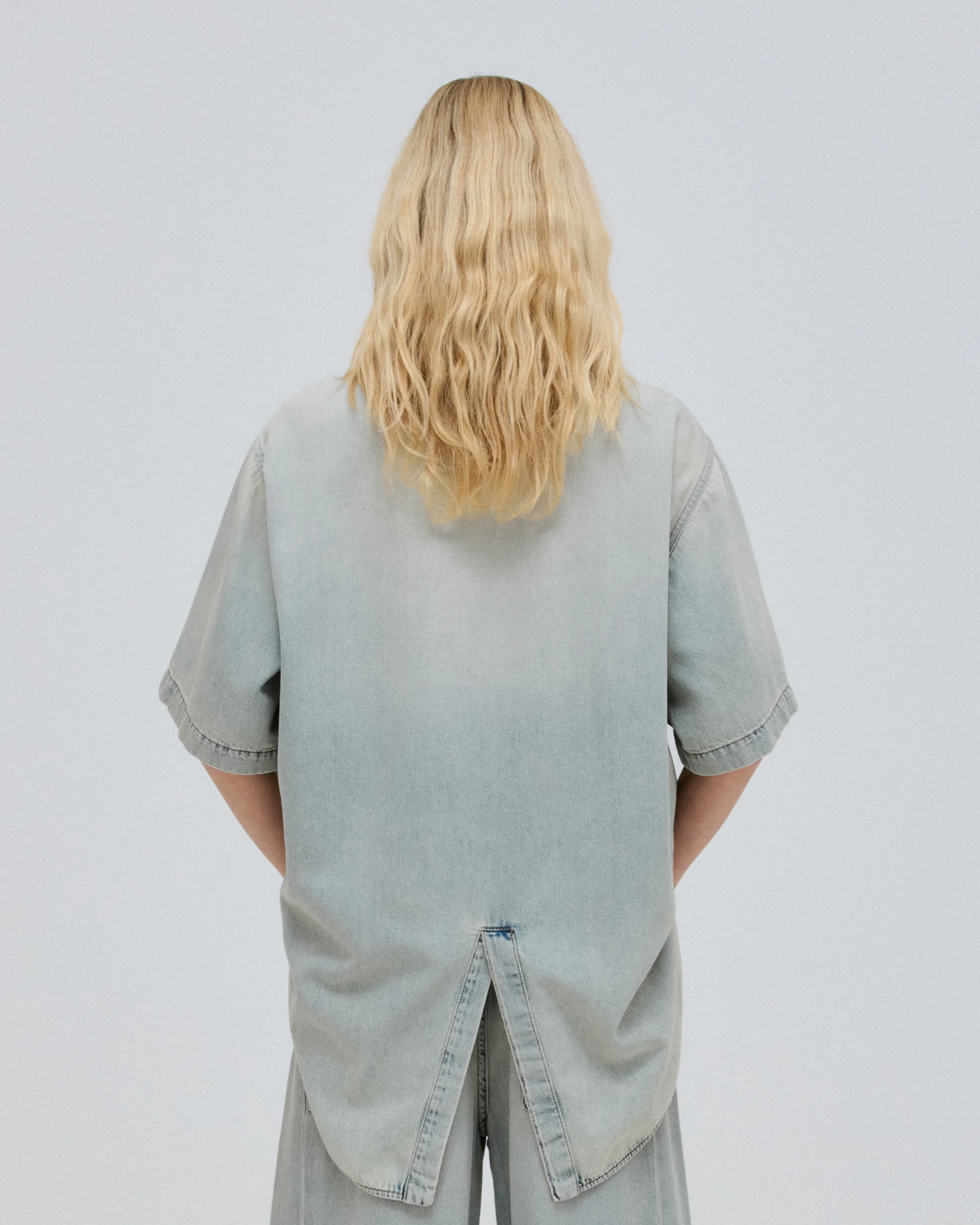 ROBERTA - TENCEL DENIM COLLAR SHIRT - Image 5