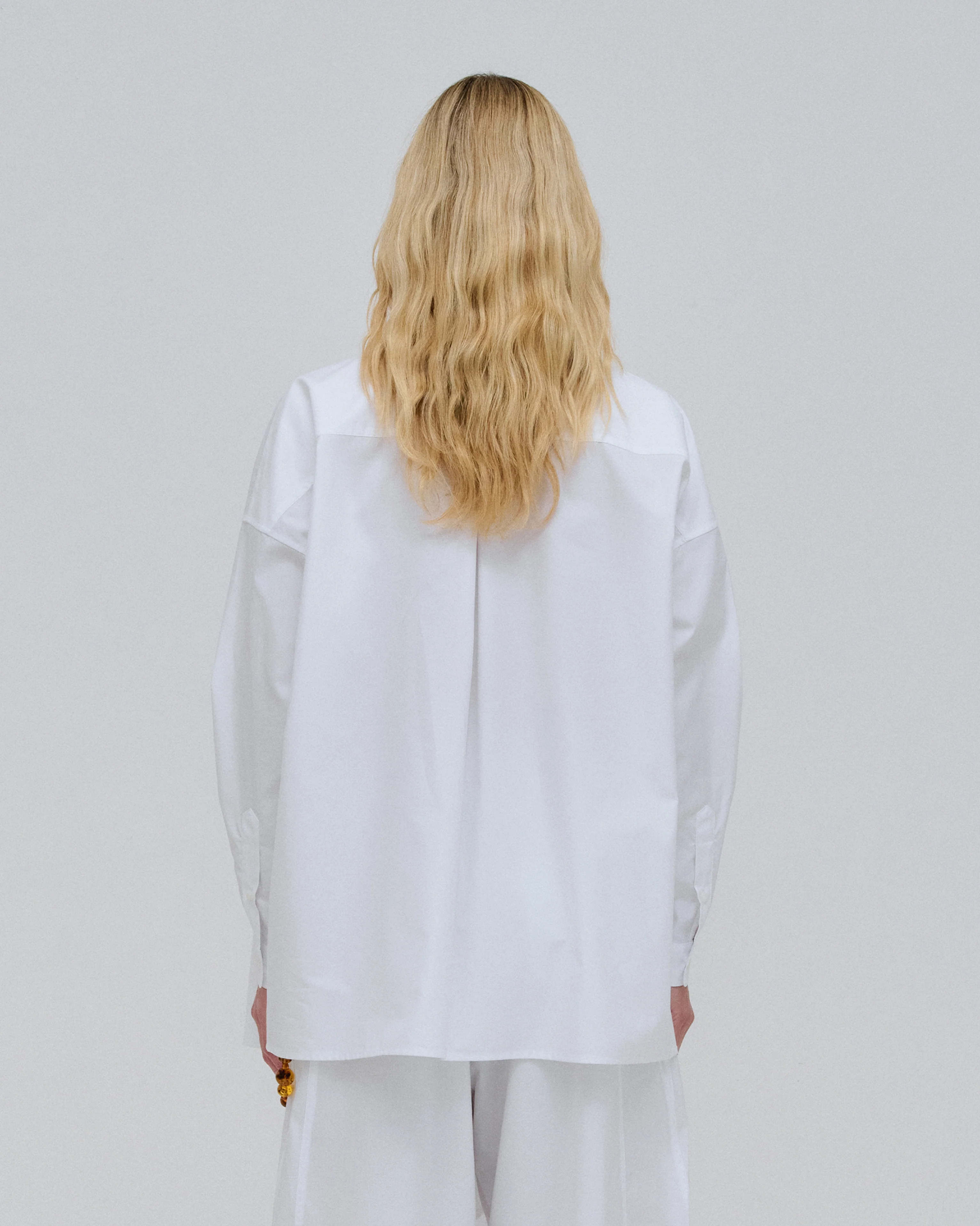 ROMY - LIGHT COTTON POPELINE DRAPE SHIRT - Image 4