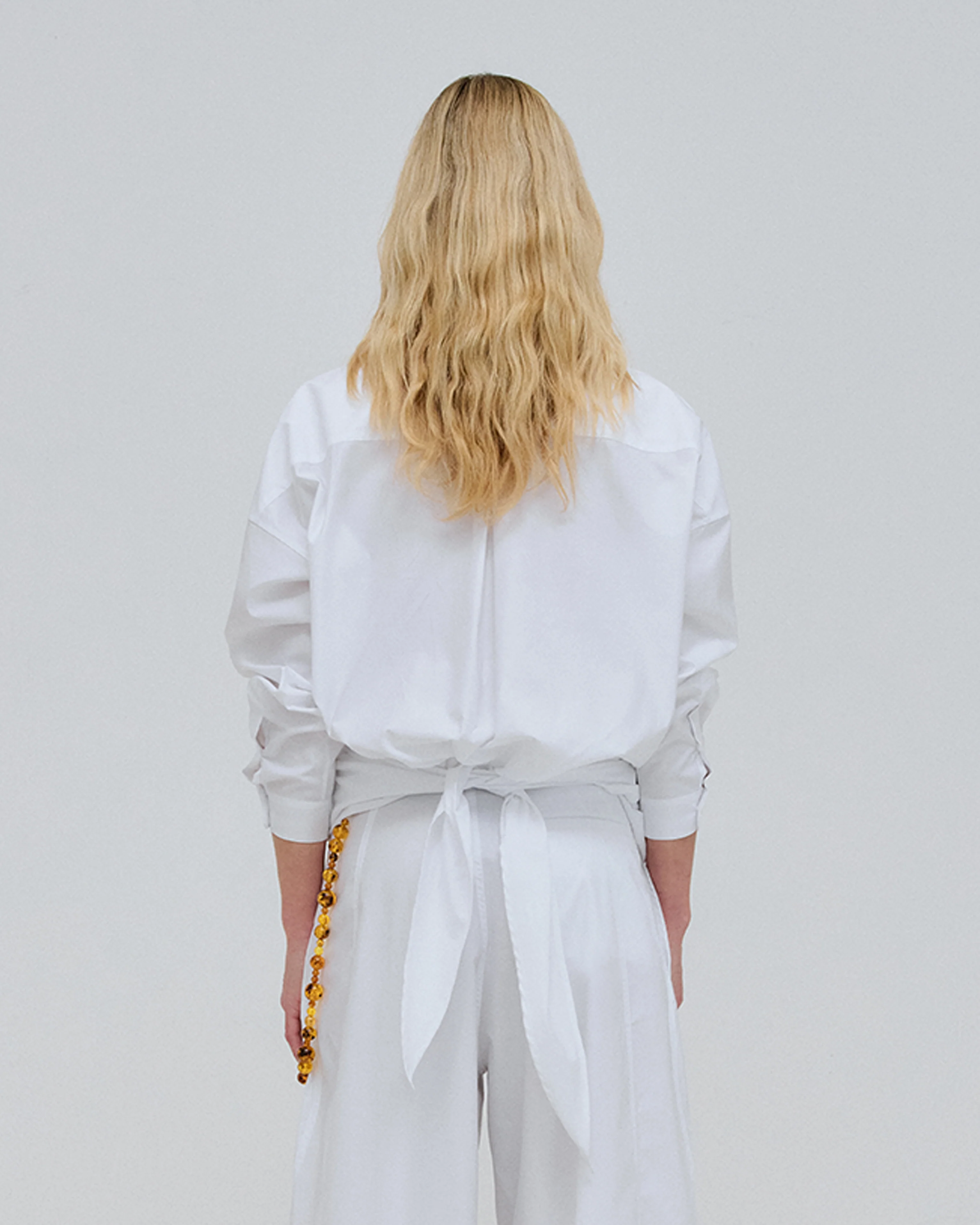 ROMY - LIGHT COTTON POPELINE DRAPE SHIRT - Image 7