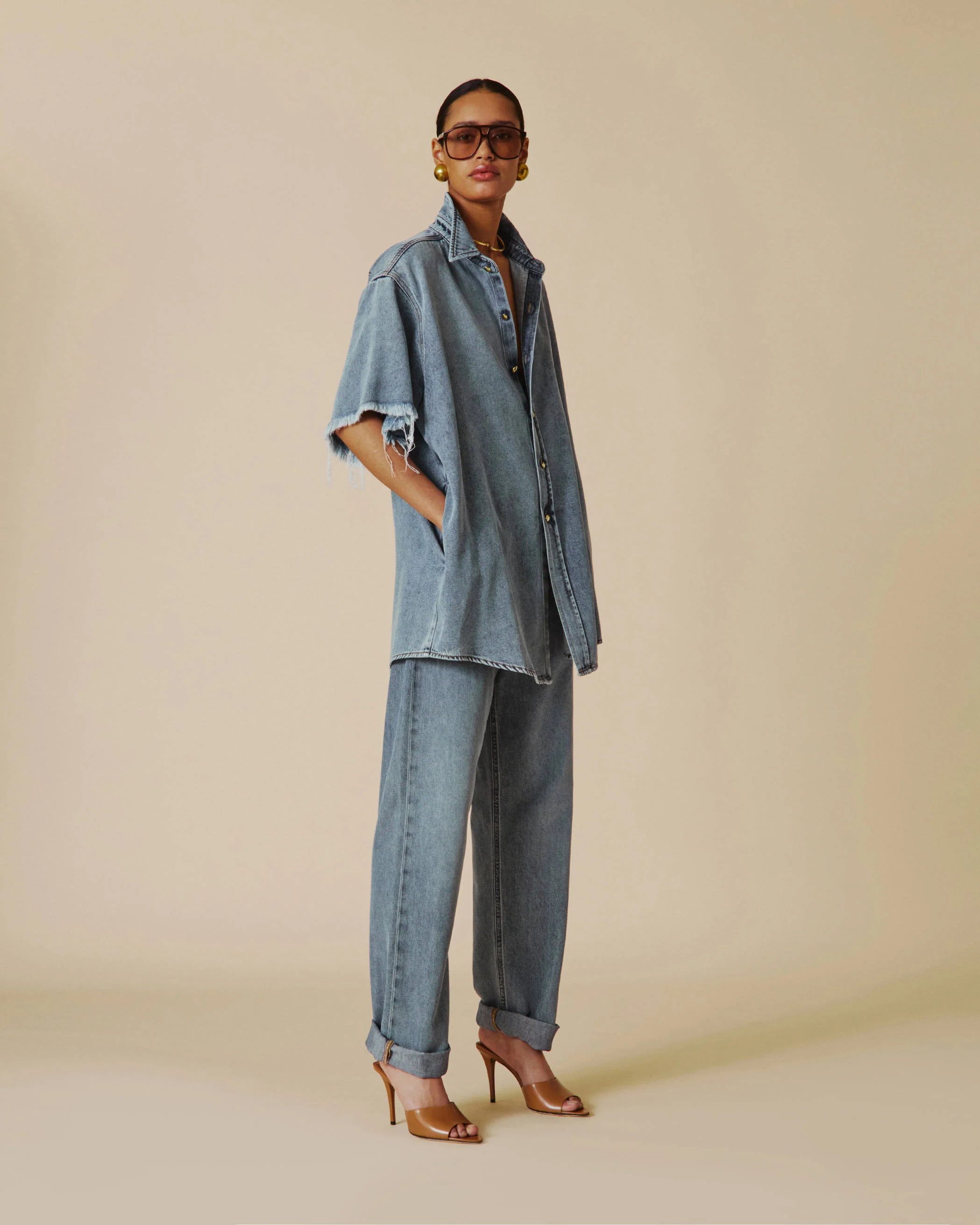 TINA - TENCEL SHORT SLEEVED SHIRT - Image 2