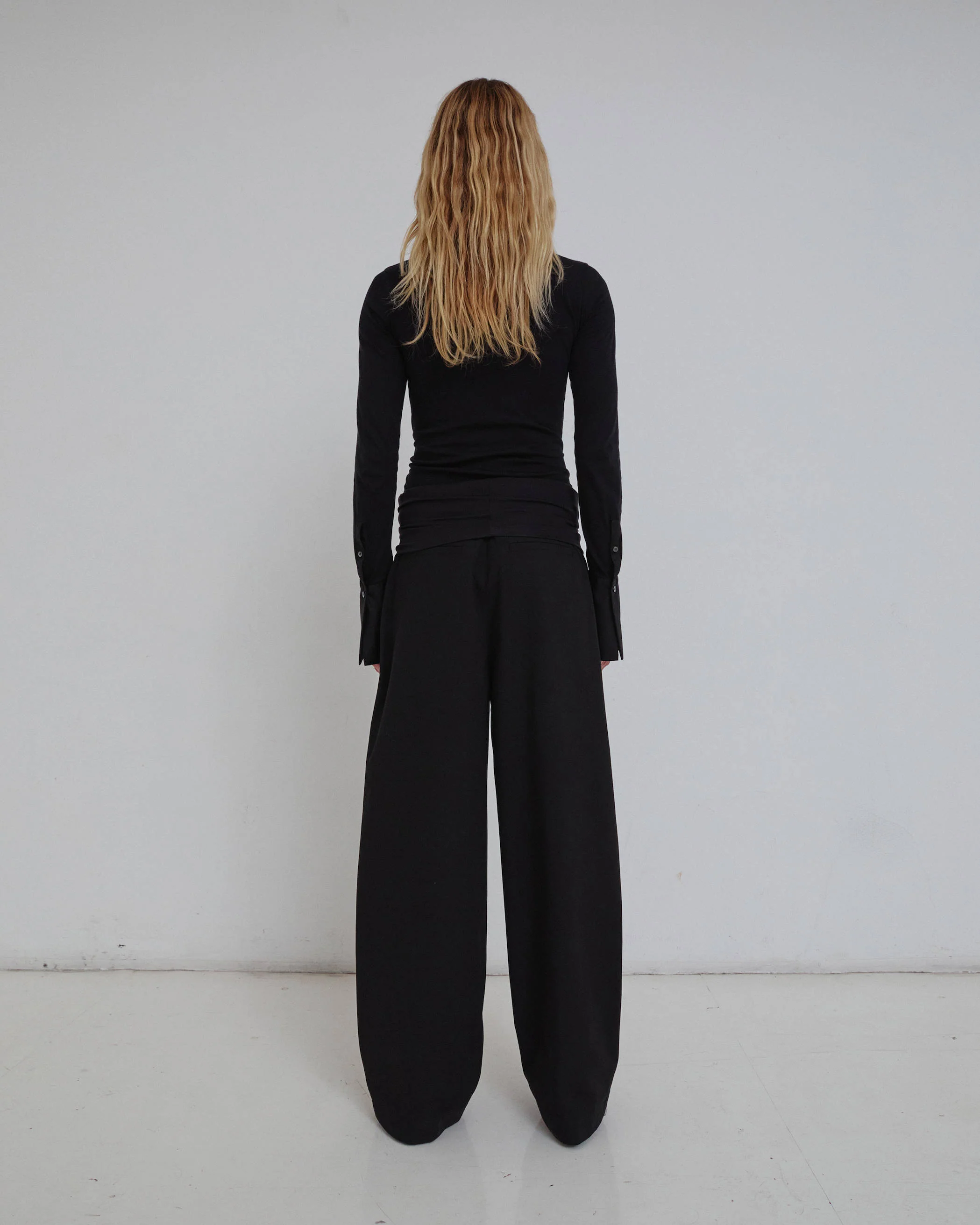 WENDY - ELASTIC WAIST WIDE-LEG TROUSERS - Image 3